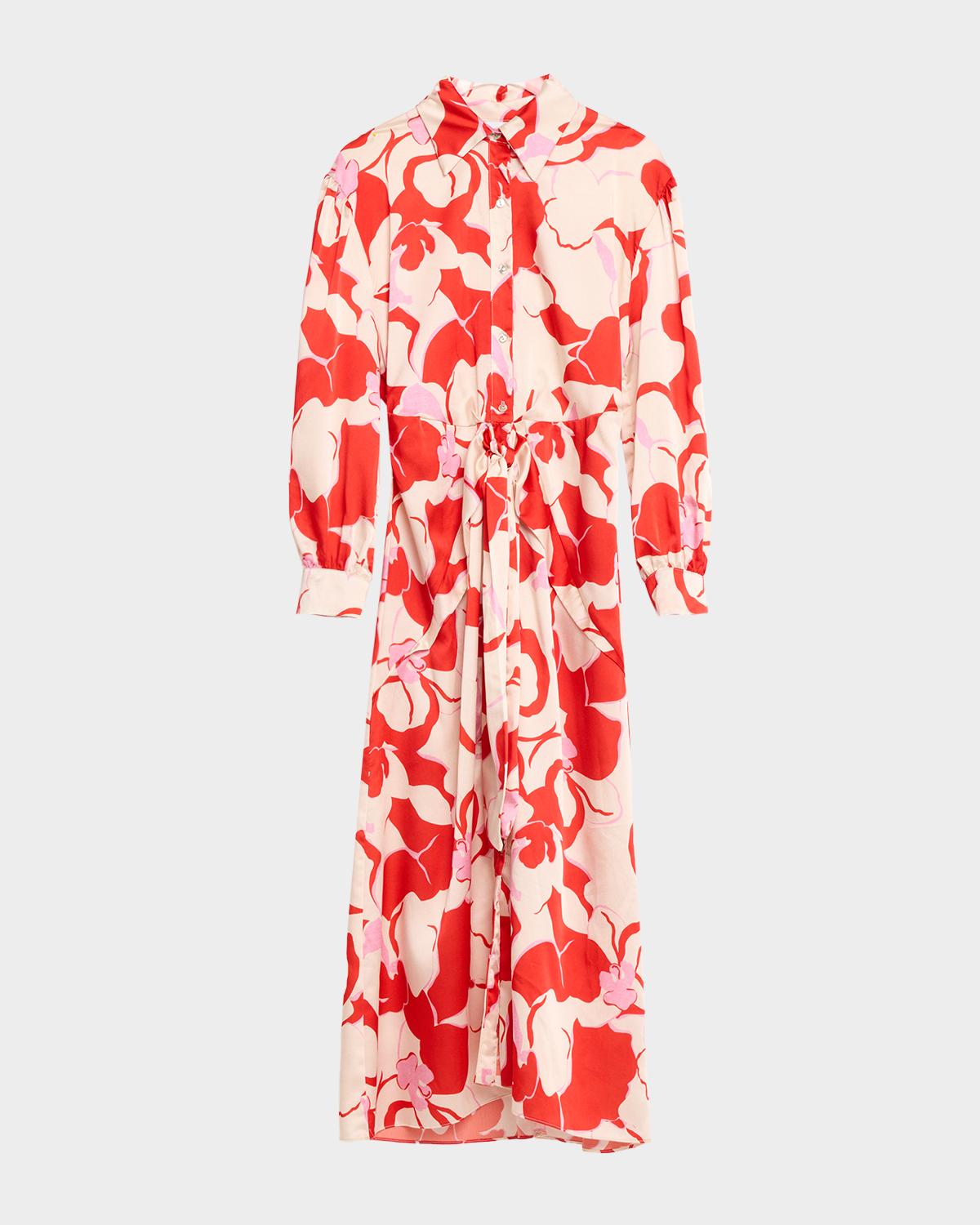 MISA Los Angeles Kasbah Floral Midi Shirtdress