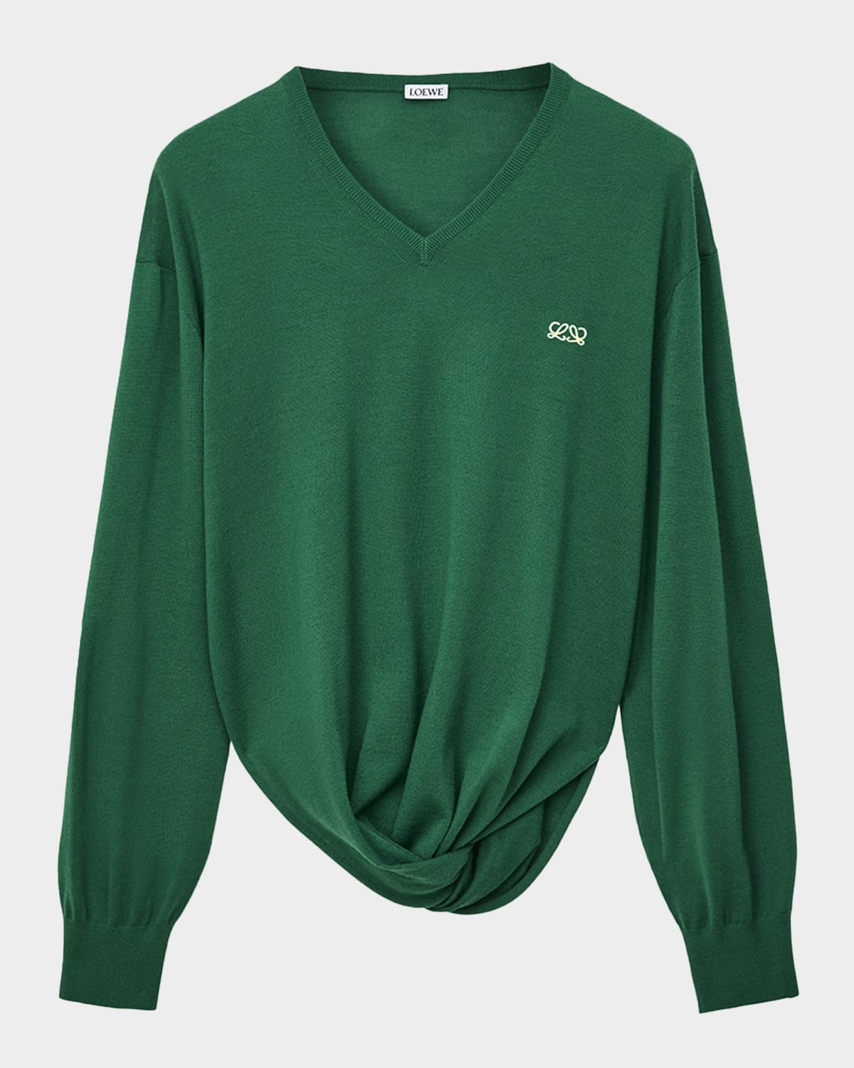 Loewe Draped V-Neck Sweater | Thumbnail 4 Loewe Draped V-Neck Sweater | Thumbnail 4