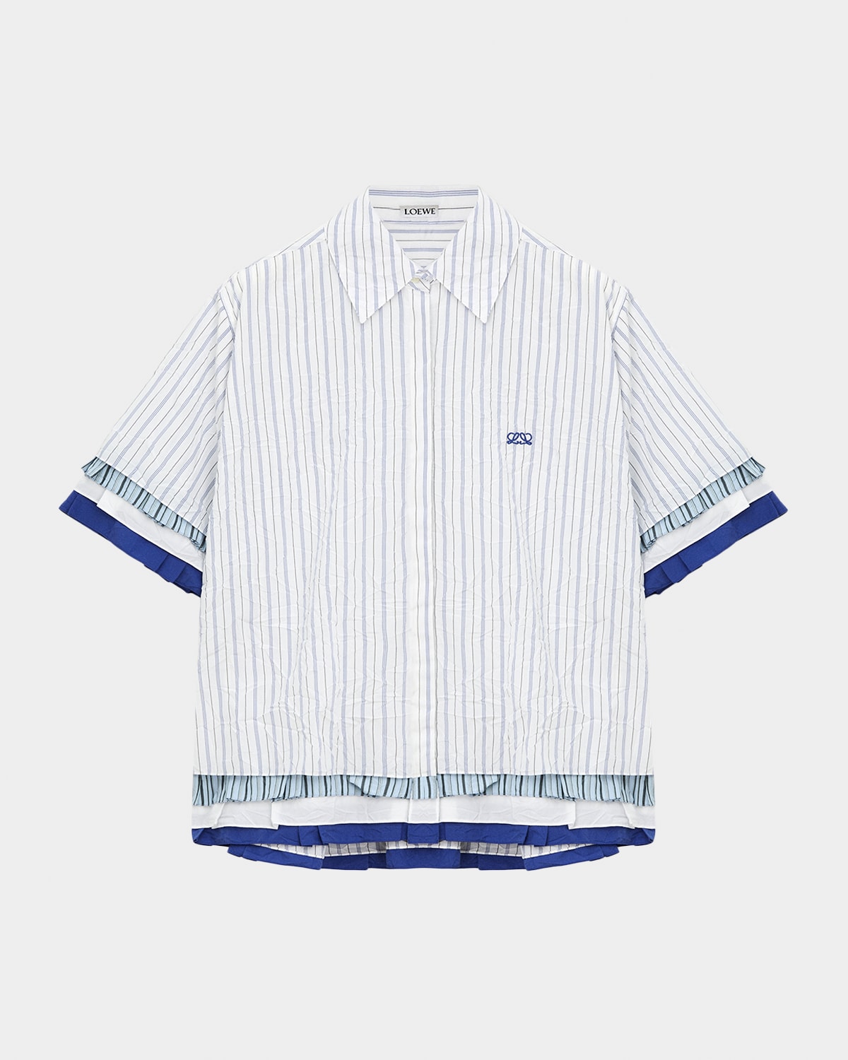 Loewe Short-Sleeve Layered Button-Down Shirt | Thumbnail 4 Loewe Short-Sleeve Layered Button-Down Shirt | Thumbnail 4
