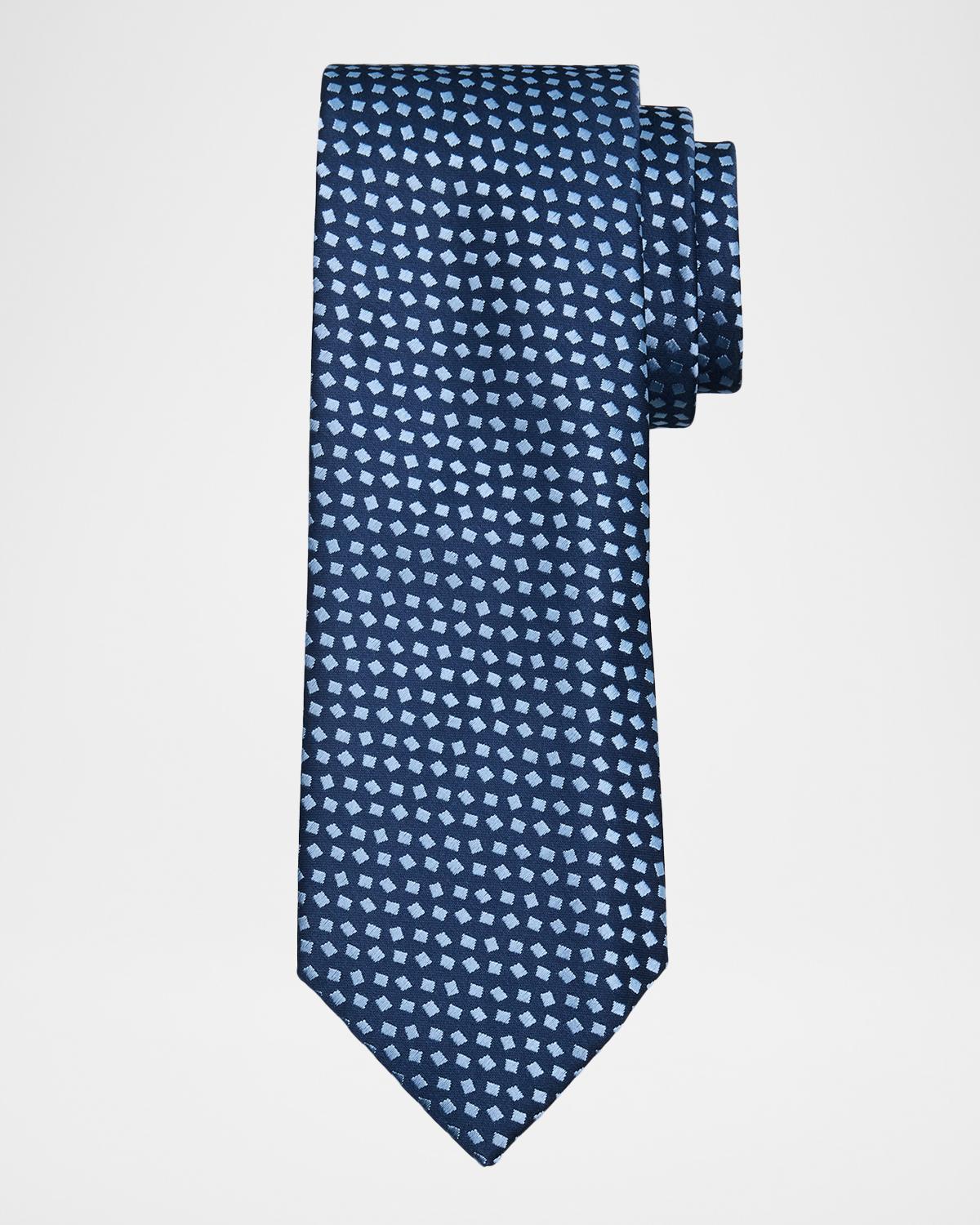 Charvet Men's Micro Diamond Jacquard Silk Tie