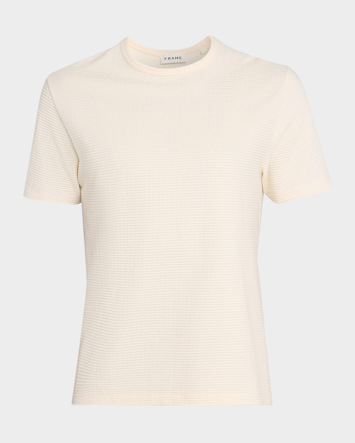 FRAME Men's Cotton Jacquard Crewneck T-Shirt