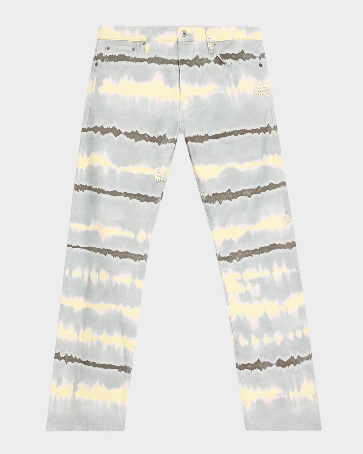 Off-White Men's Tie-Dye Straight Leg Jeans