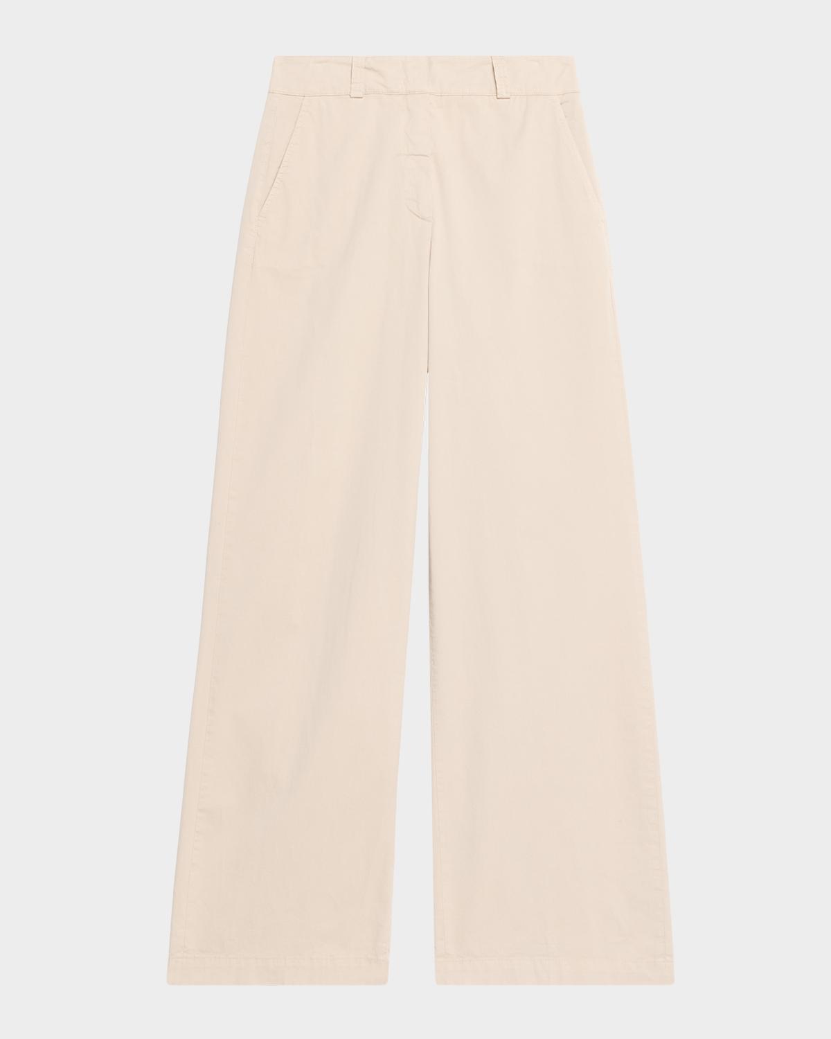 Peserico Straight-Leg Stretch Cotton Pants