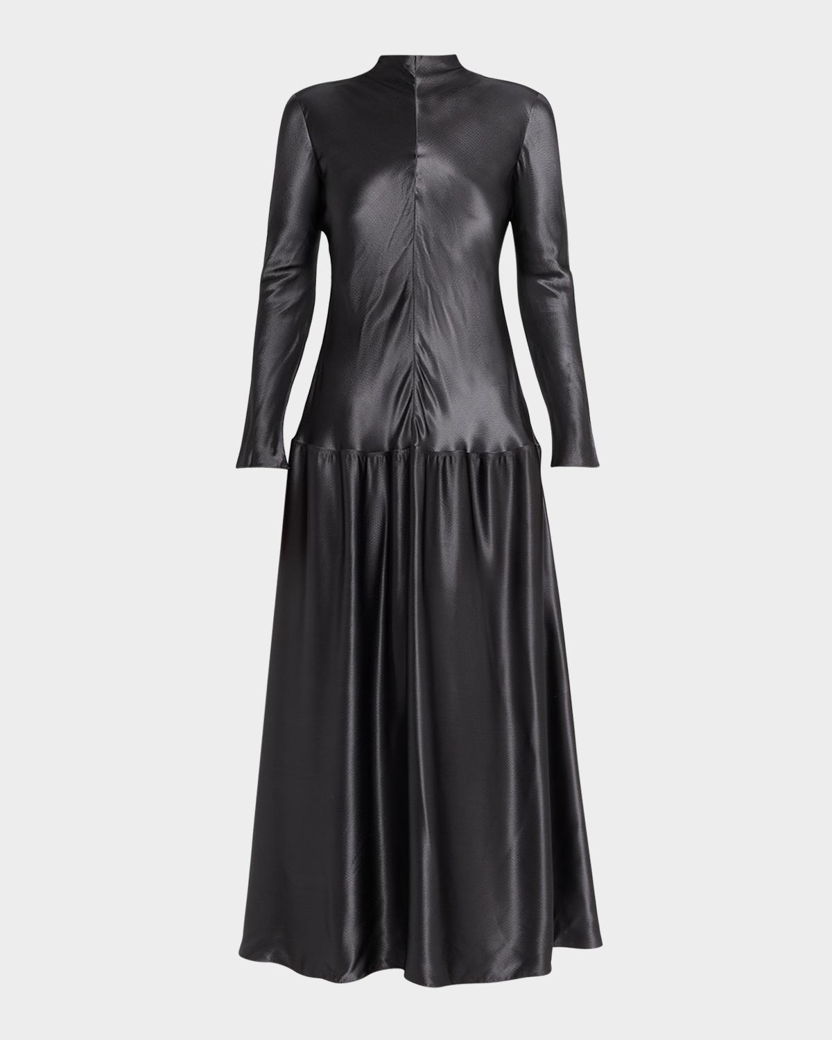 FForme Mila Satin Drop-Waist Dress