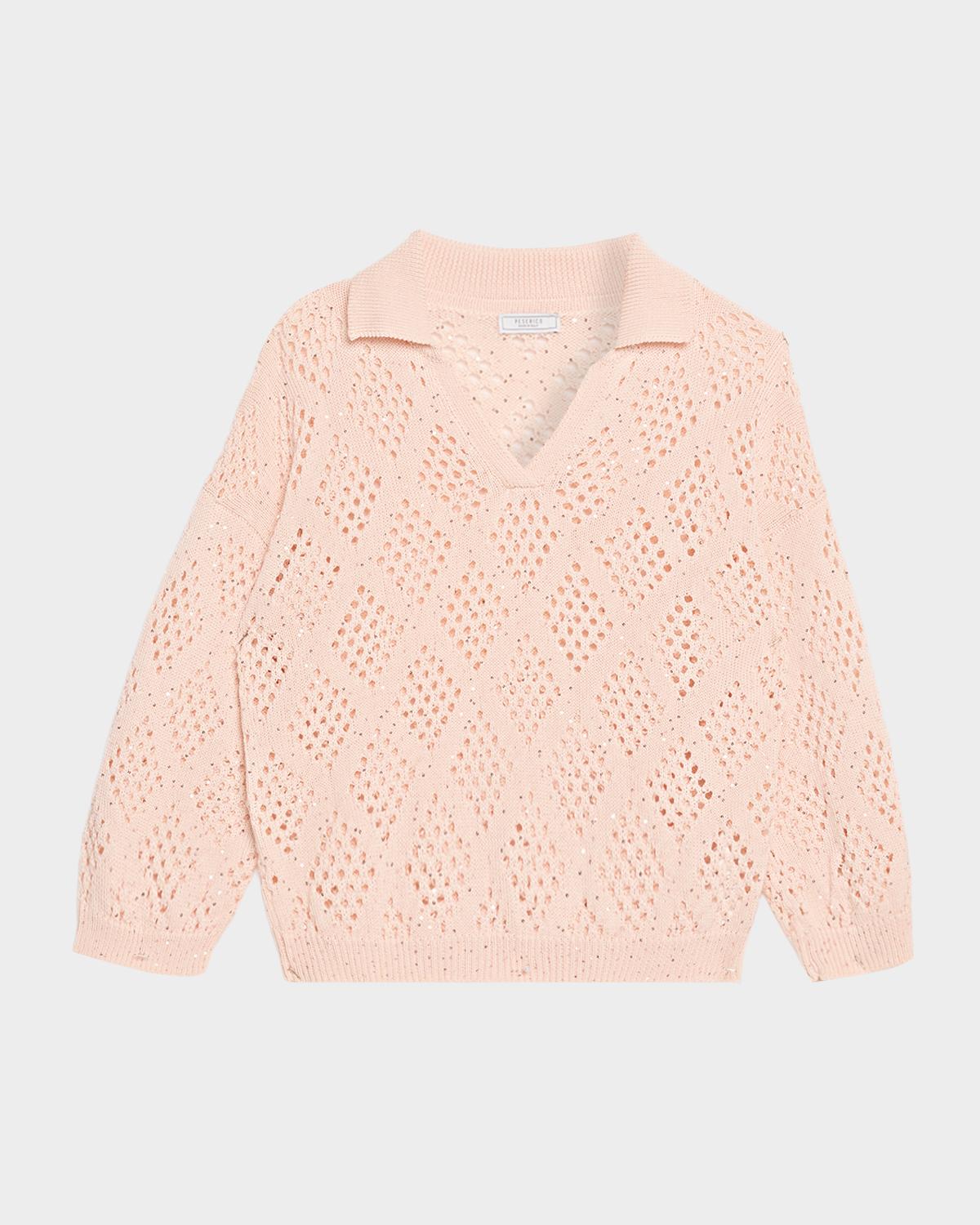 Peserico Sequin Open-Knit Sweater