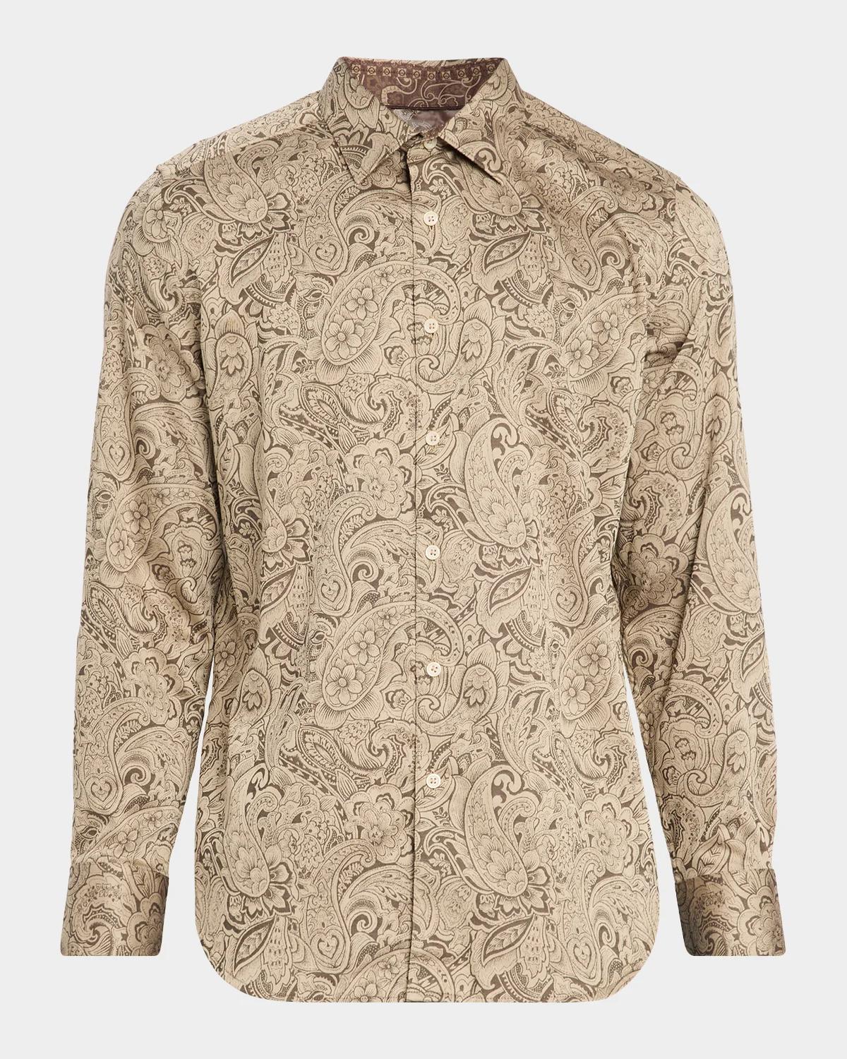 Men & apos;s Hudson Paisley Stretch Cotton Shirt