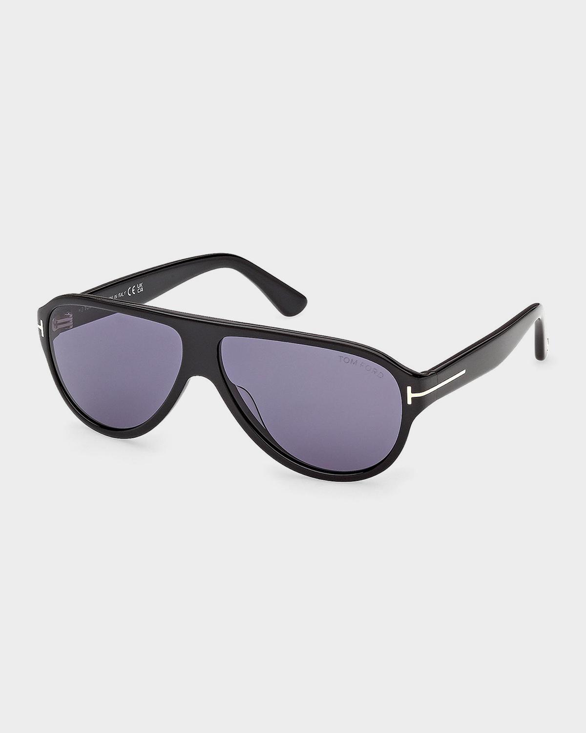 TOM FORD Men's Samuele 02 61mm Acetate Aviator Sunglasses