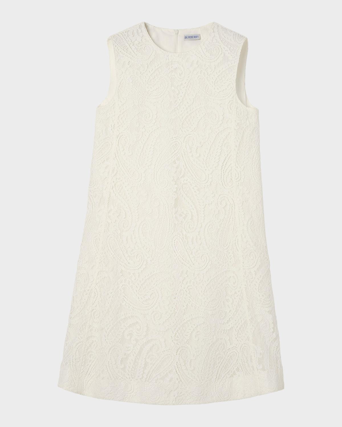 Burberry Elysande Paisley Lace Sleeveless Mini Dress