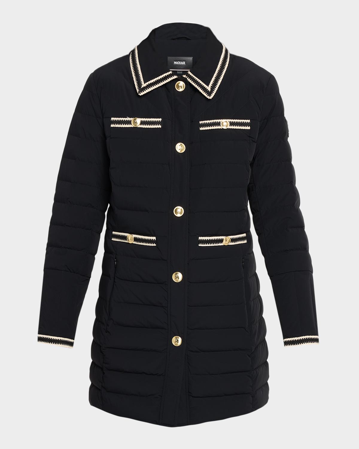 Mackage Precious Crochet-Trim Down Jacket