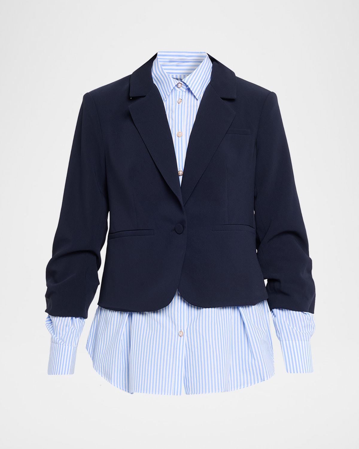 Cinq À Sept Aron Combo Blazer In Blue