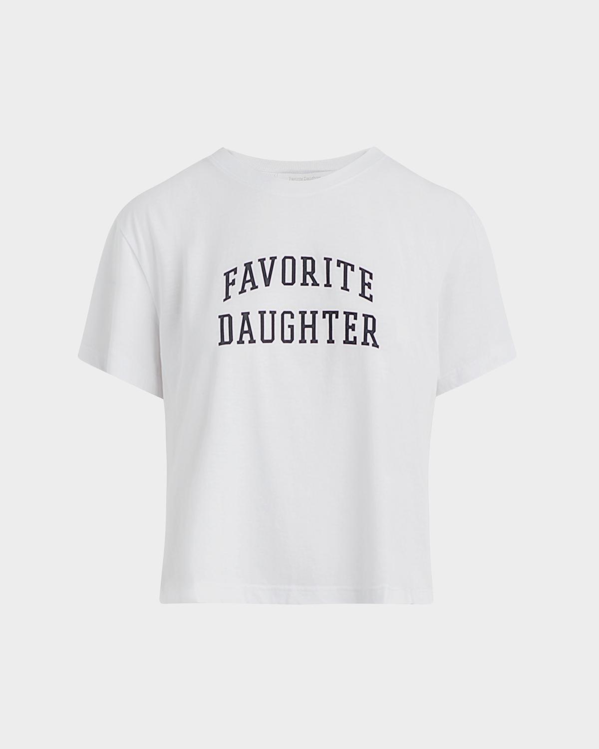 Favorite Daughter The Cropped Collegiate Short-Sleeve Tee