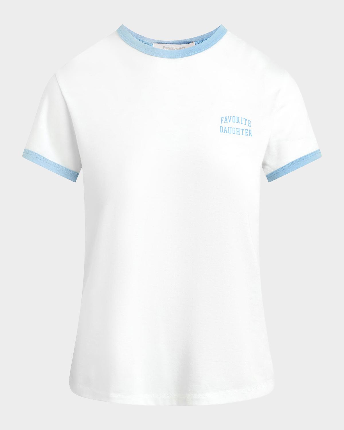 Favorite Daughter The Collegiate Crewneck Ringer T-Shirt