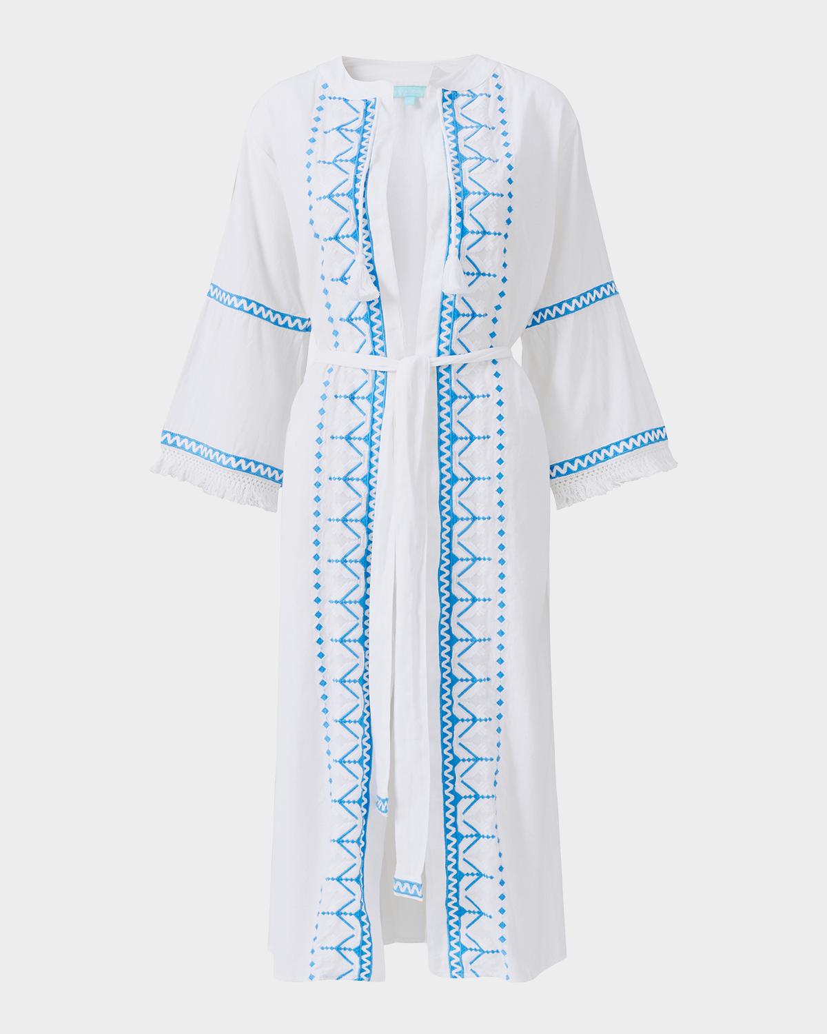 Melissa Odabash Anais Embroidered Midi Kaftan
