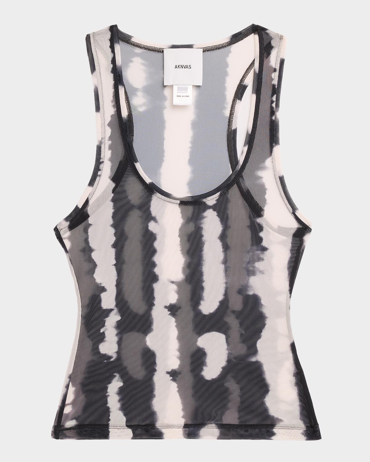 AKNVAS Loni Tie-Dye Mesh Tank Top