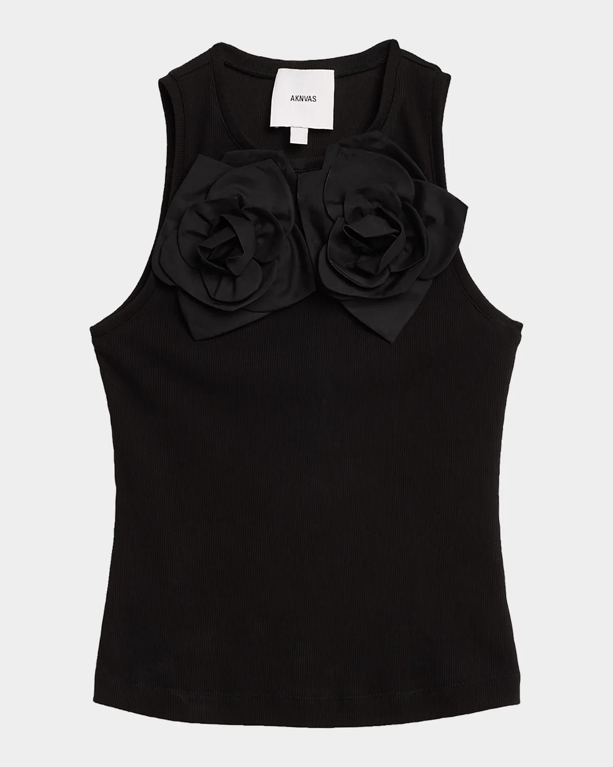 AKNVAS Camille 3D Flower Tank Top