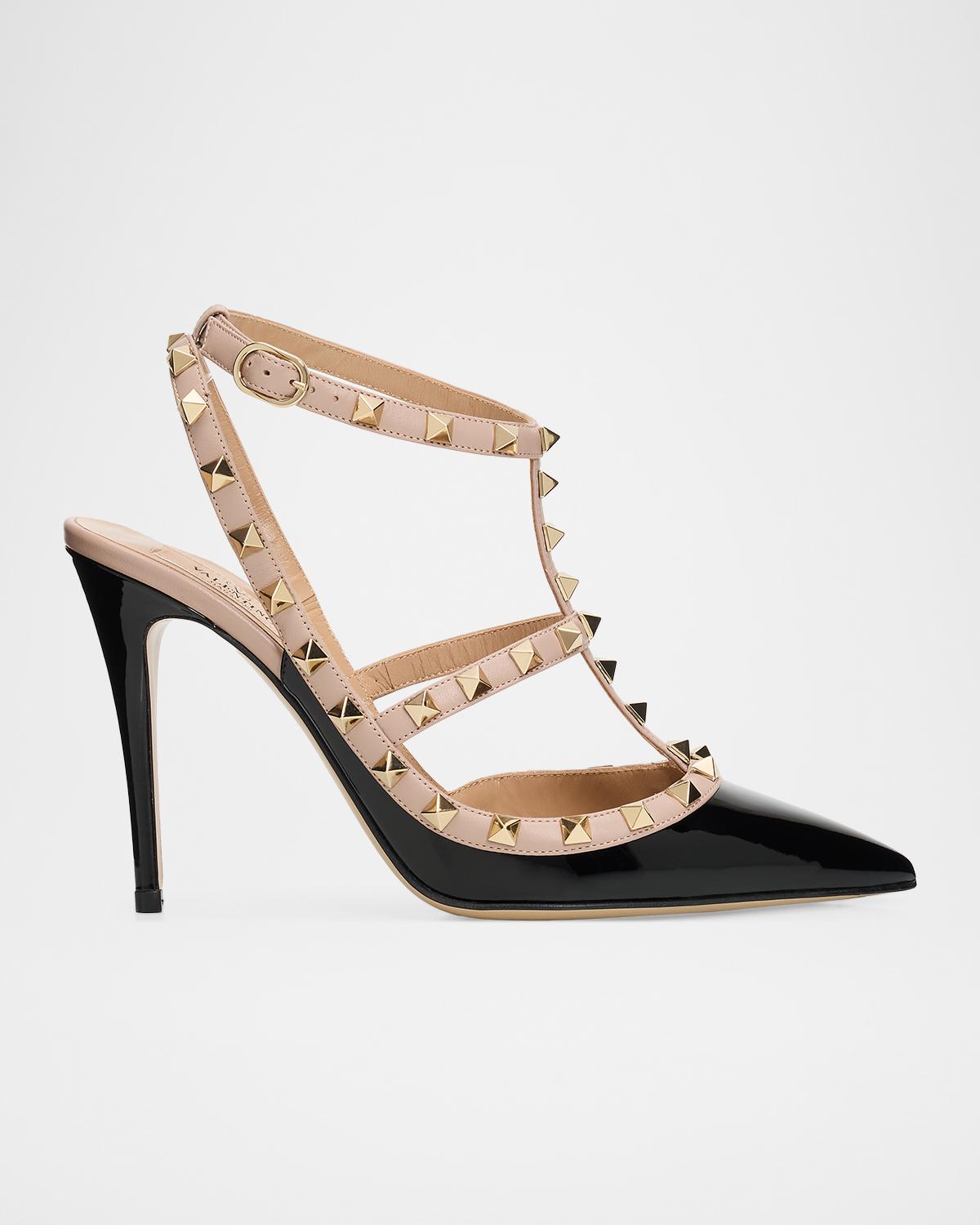 Valentino Garavani 100mm Rockstud Patent Leather Pumps