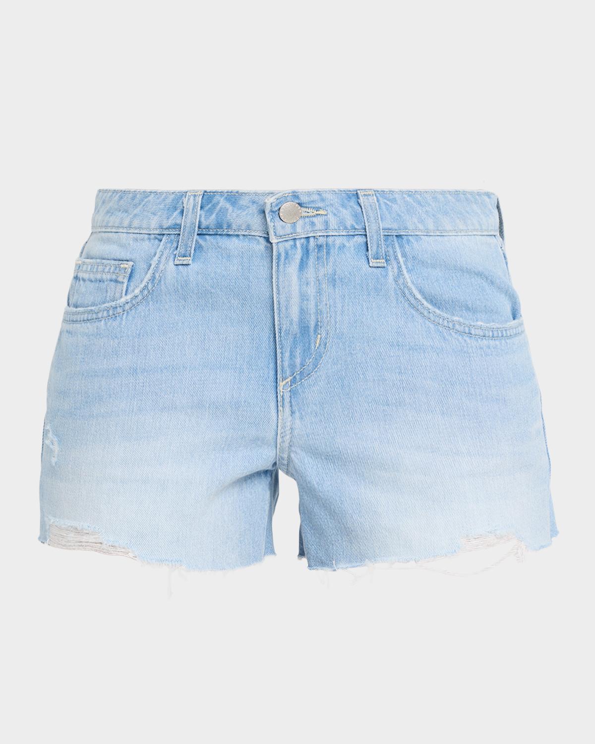 Teya Low-Rise Denim Shorts