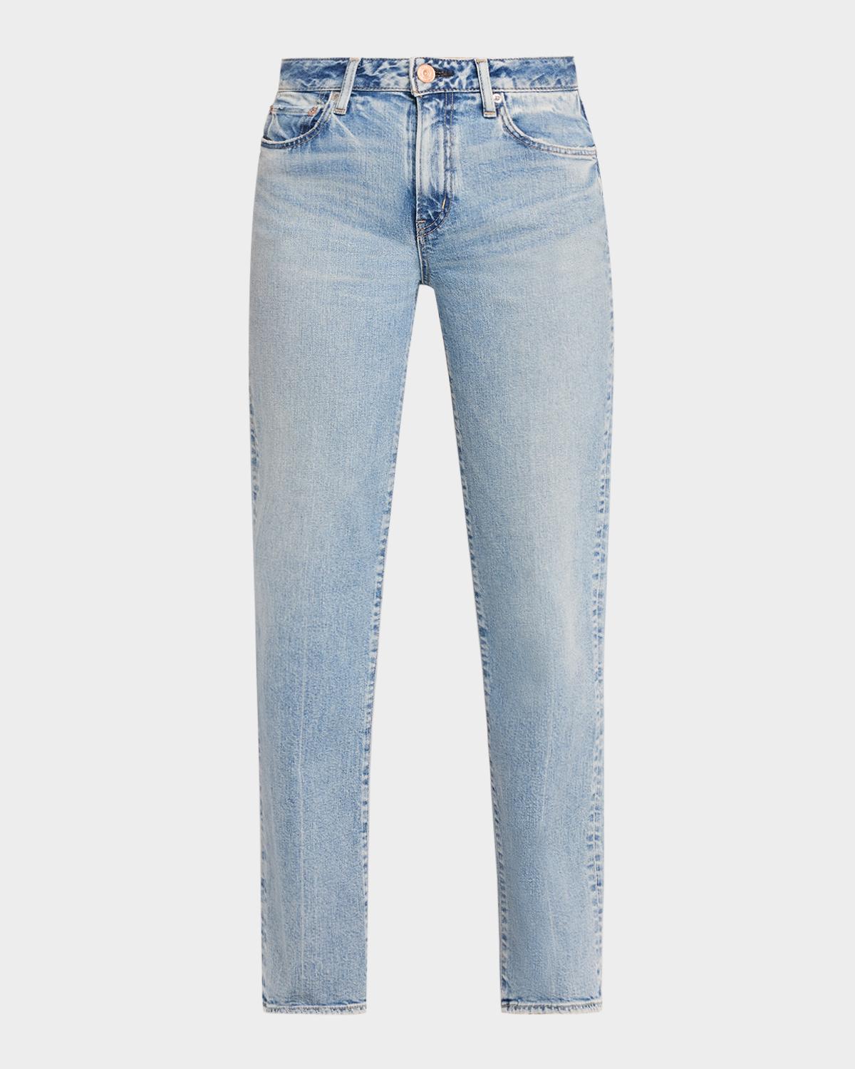 MOUSSY VINTAGE Kingston Tailored Straight Mid-Rise Jeans