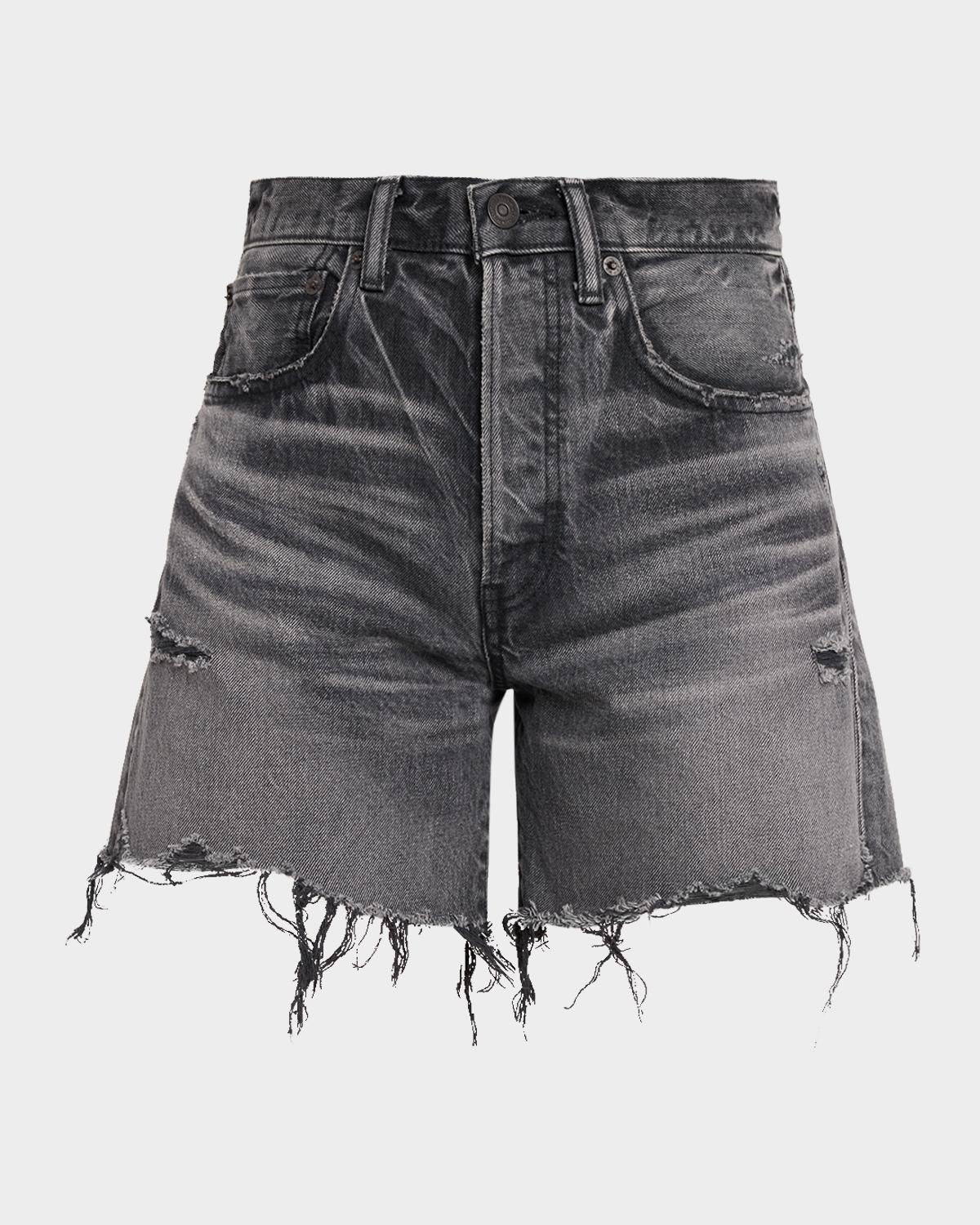 MOUSSY VINTAGE Shirley Distressed Denim Shorts