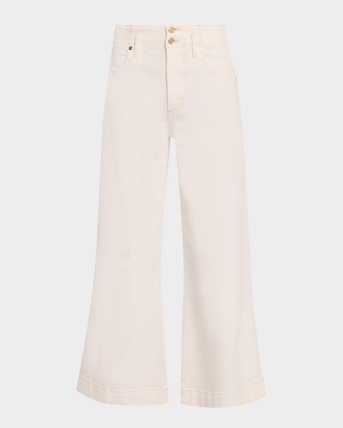 FRAME The Seamed Wide Trouser Crop Jeans
