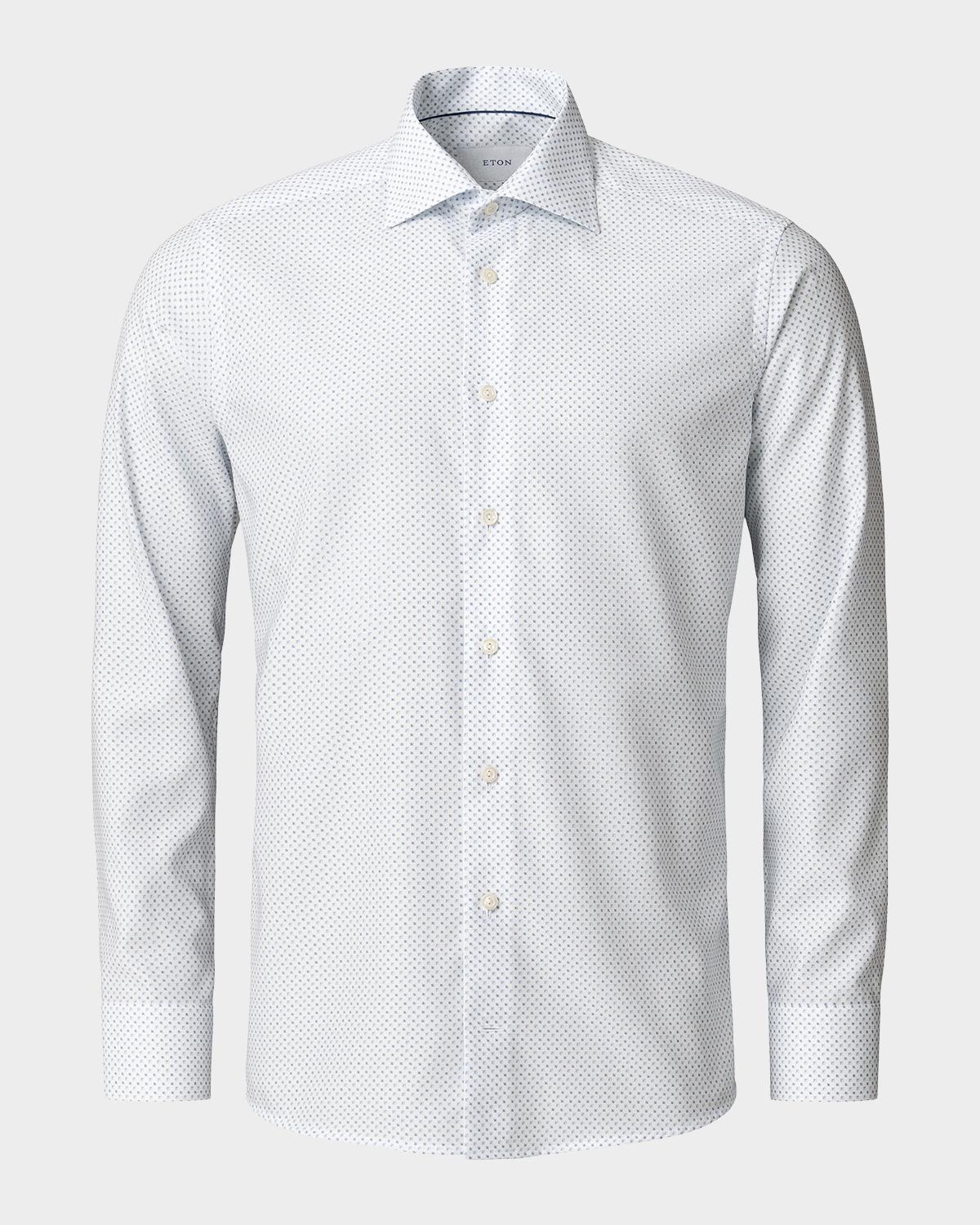 Eton Men's Signature Twill Micro-Print Dress Shirt