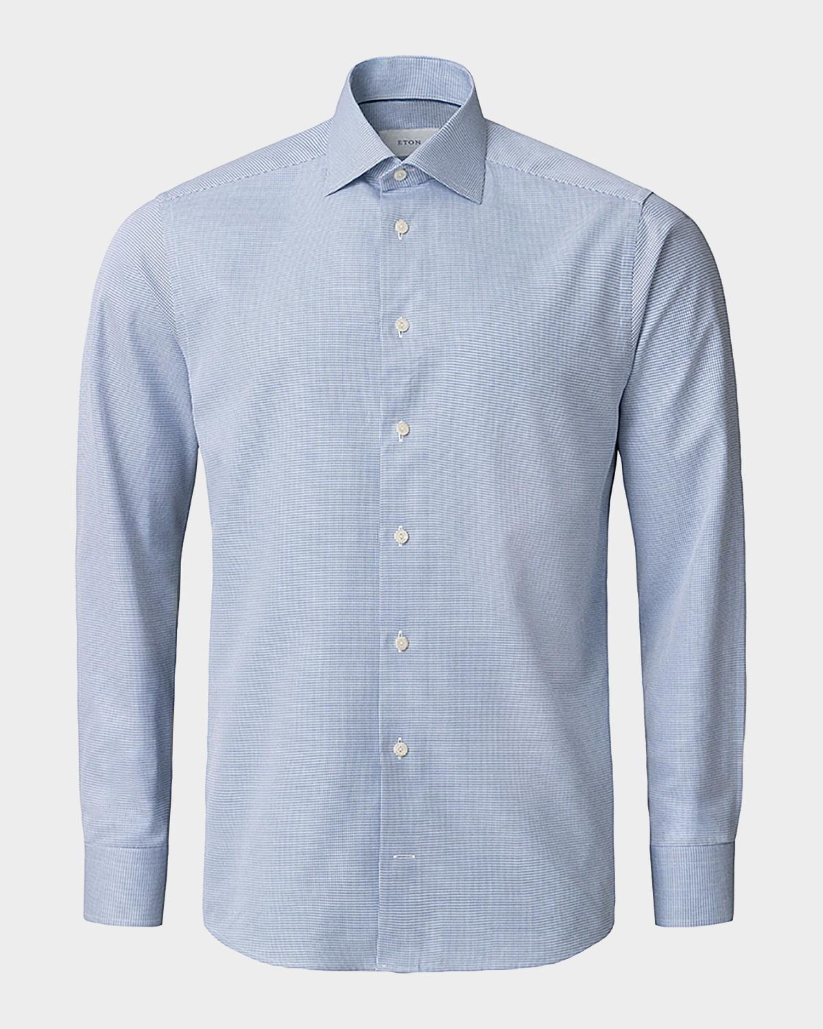 Men & apos;s Signature Twill Micro-Pattern Dress Shirt
