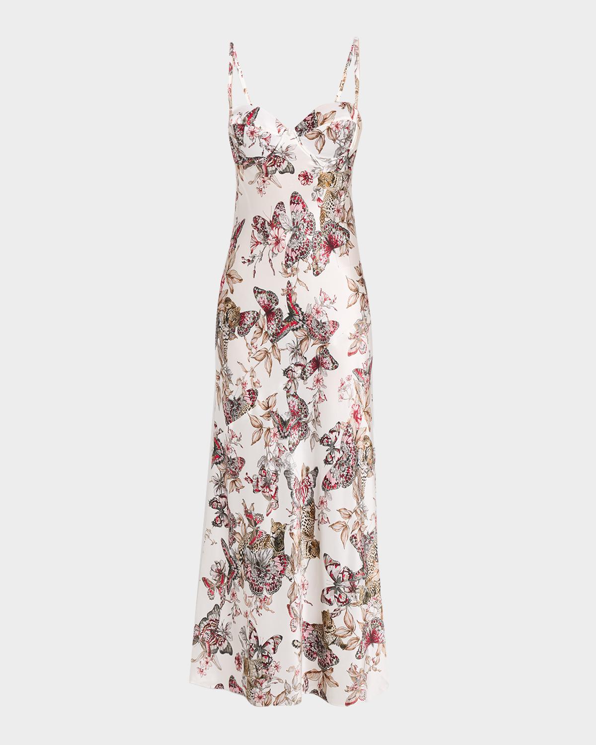 L 'AGENCE Sayla Bias-Cut Silk Gown