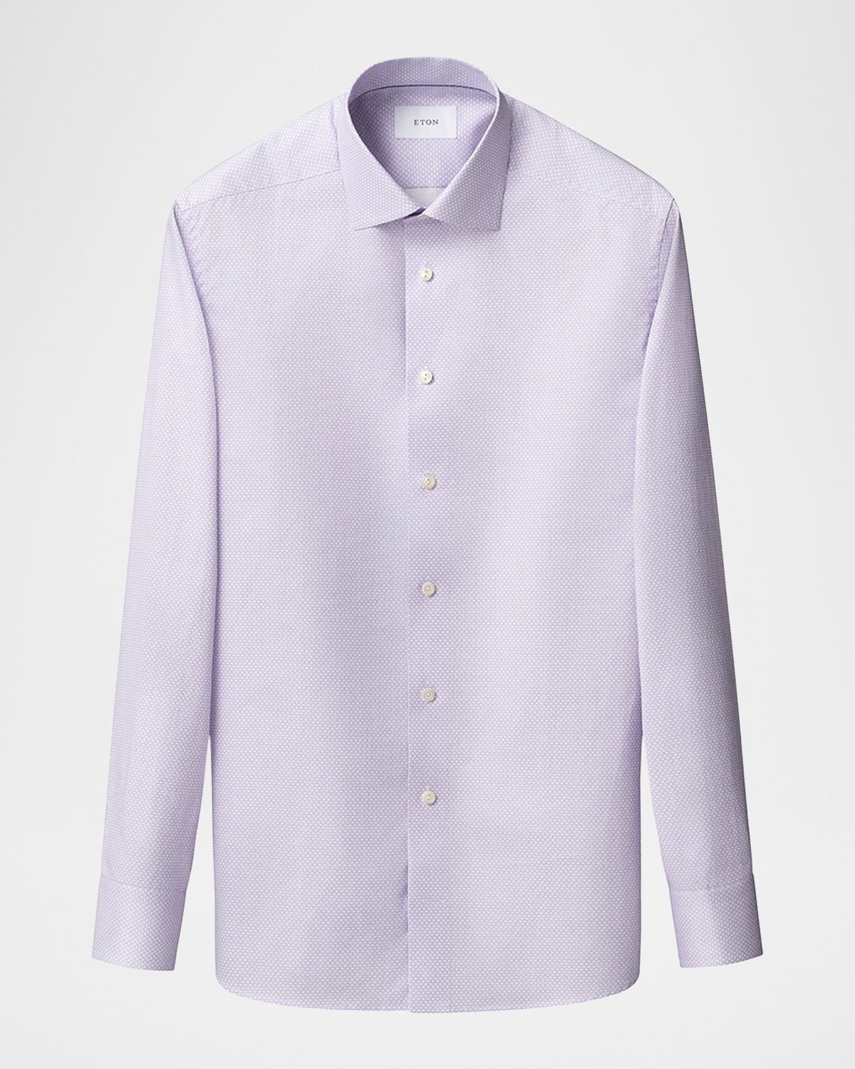 Eton Men's Micro-Floral Signature Twill Dress Shirt