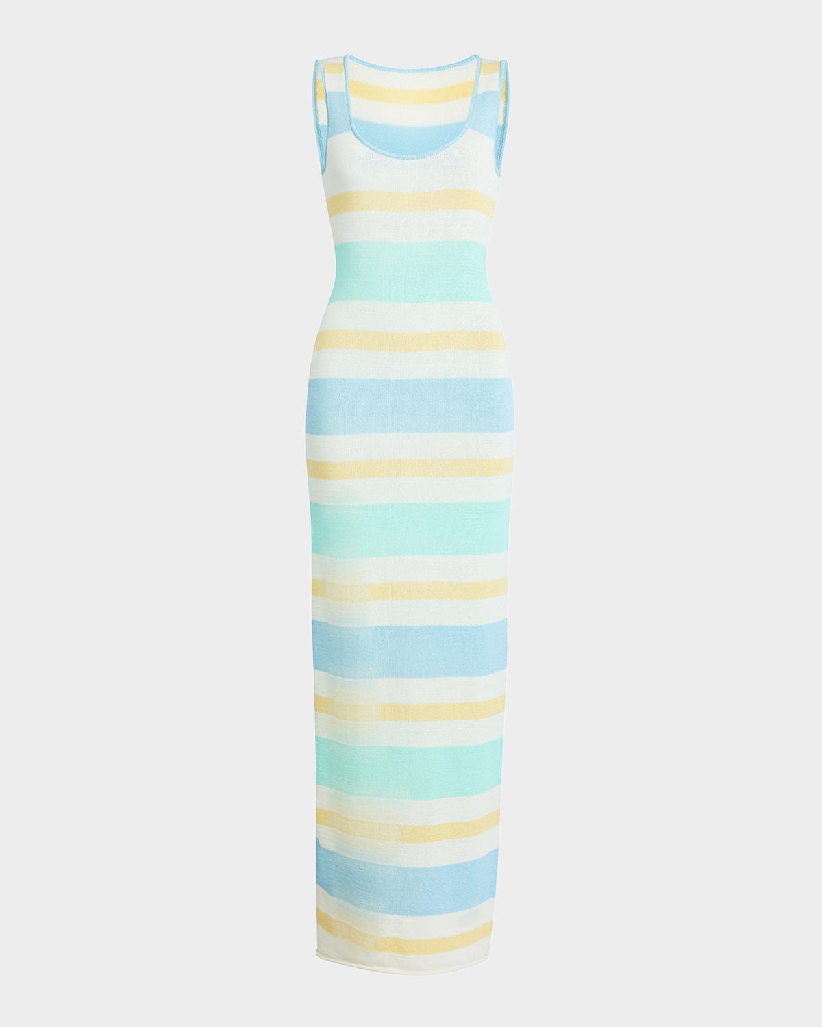 SEROYA Jasmine Striped Knit Maxi Dress