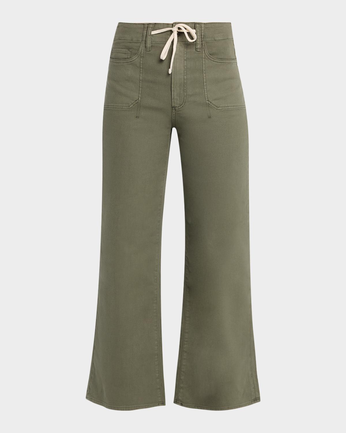 PAIGE Ari Wide-Leg Drawstring Utility Jeans