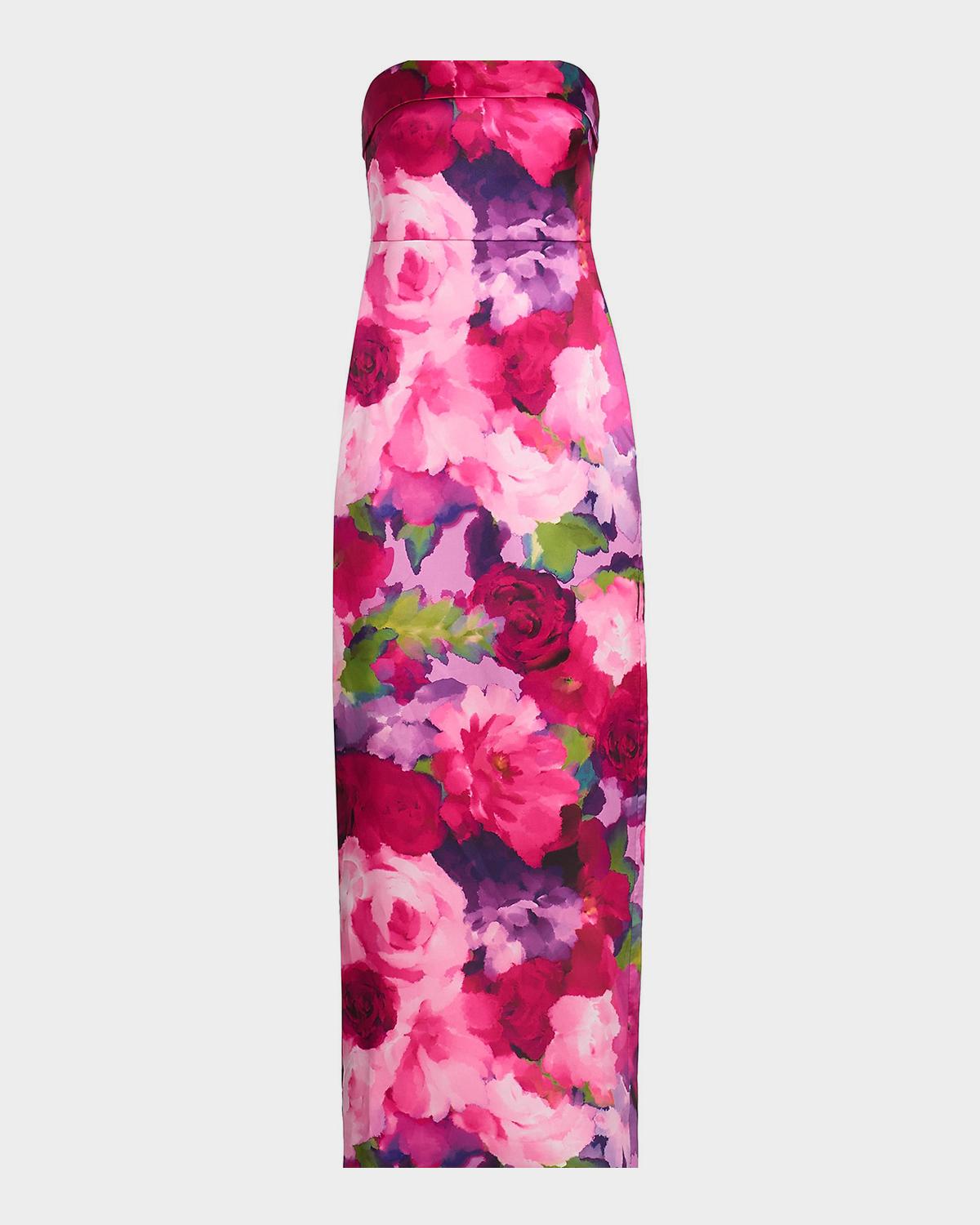 Theia Cleo Strapless Column Gown