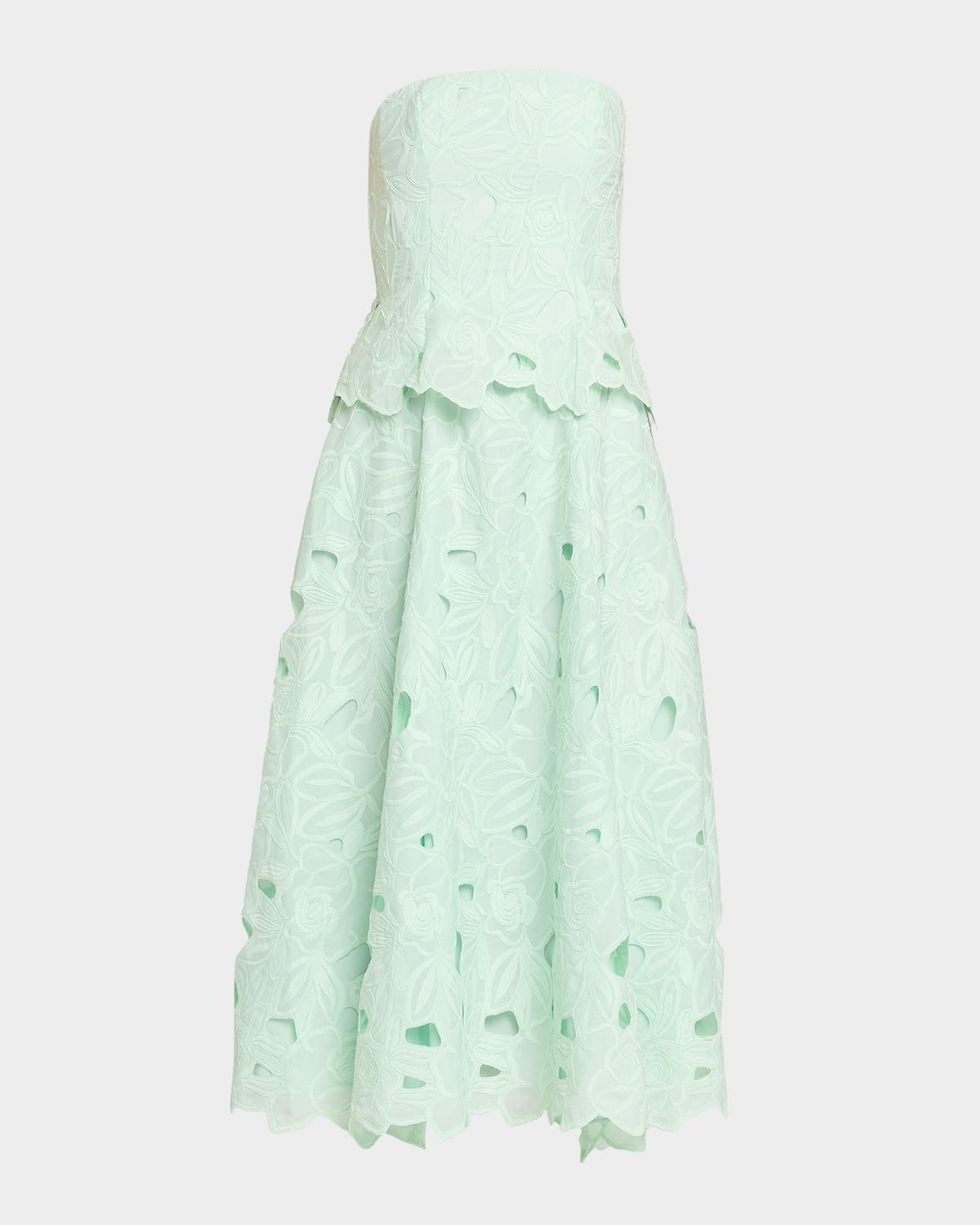 As It May Isla Cutout Floral-Embroidered Midi Dress