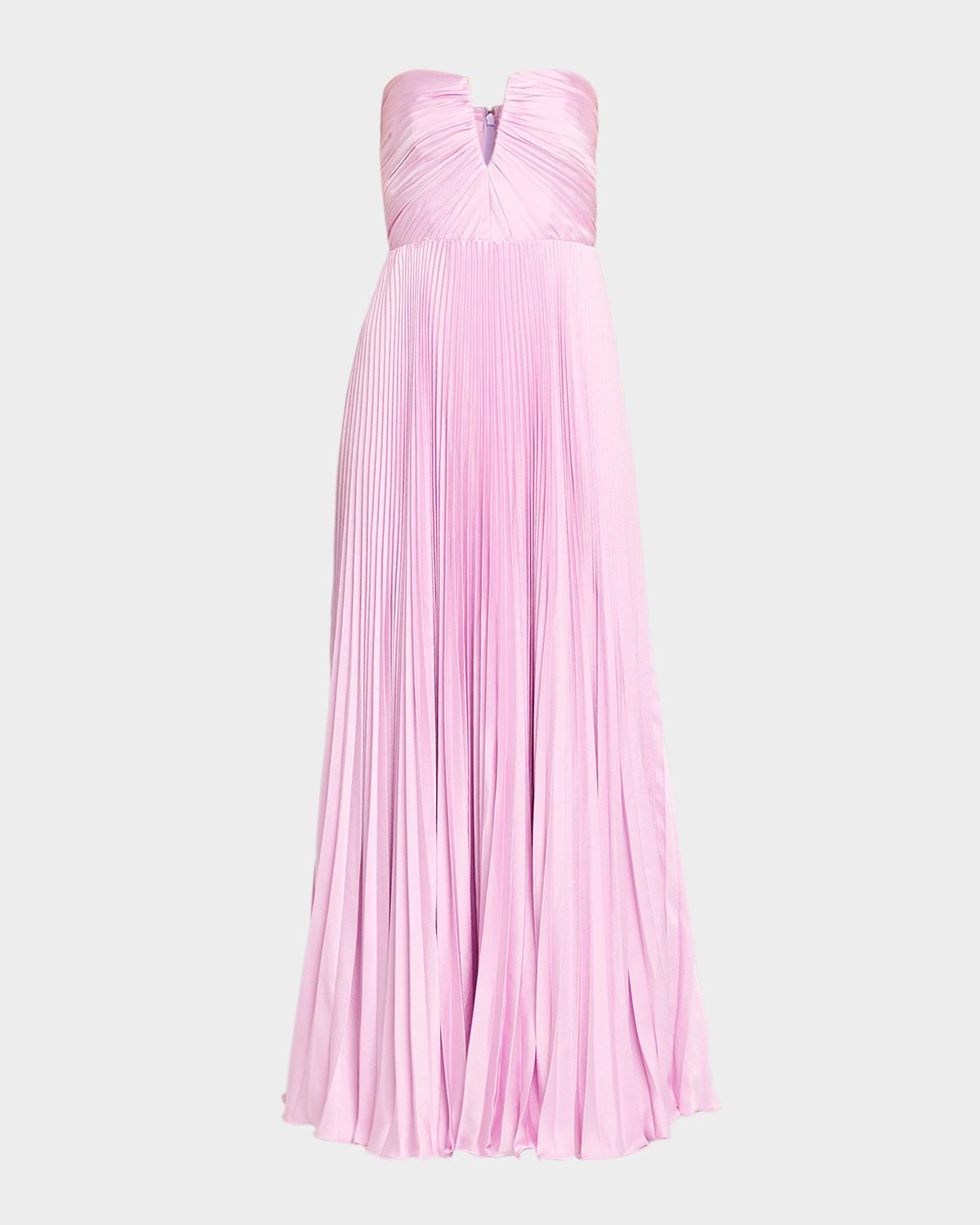 As It May Ella Strapless Pleated A-Line Gown