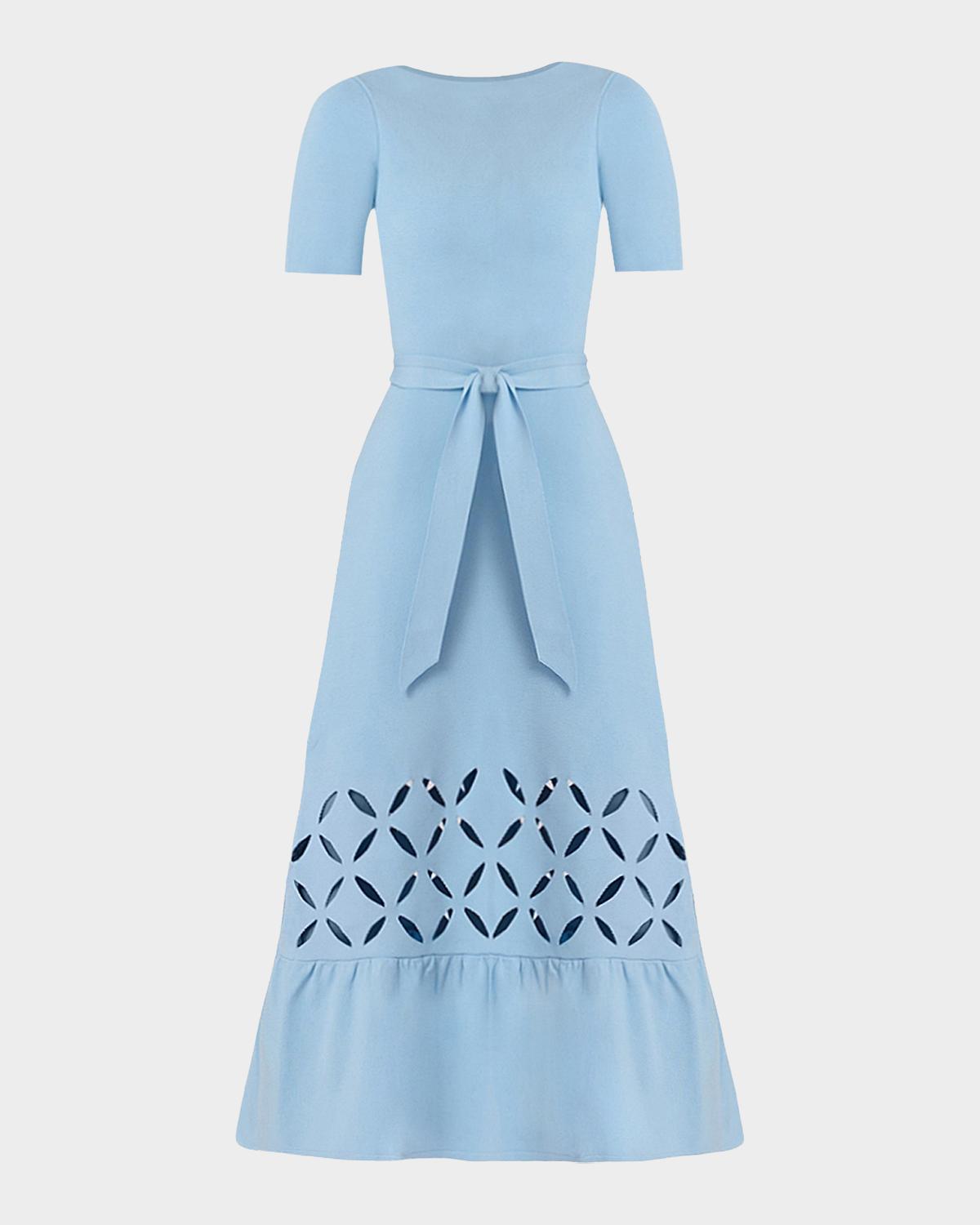 Shoshanna Pendelton Cutout Knit Midi Dress