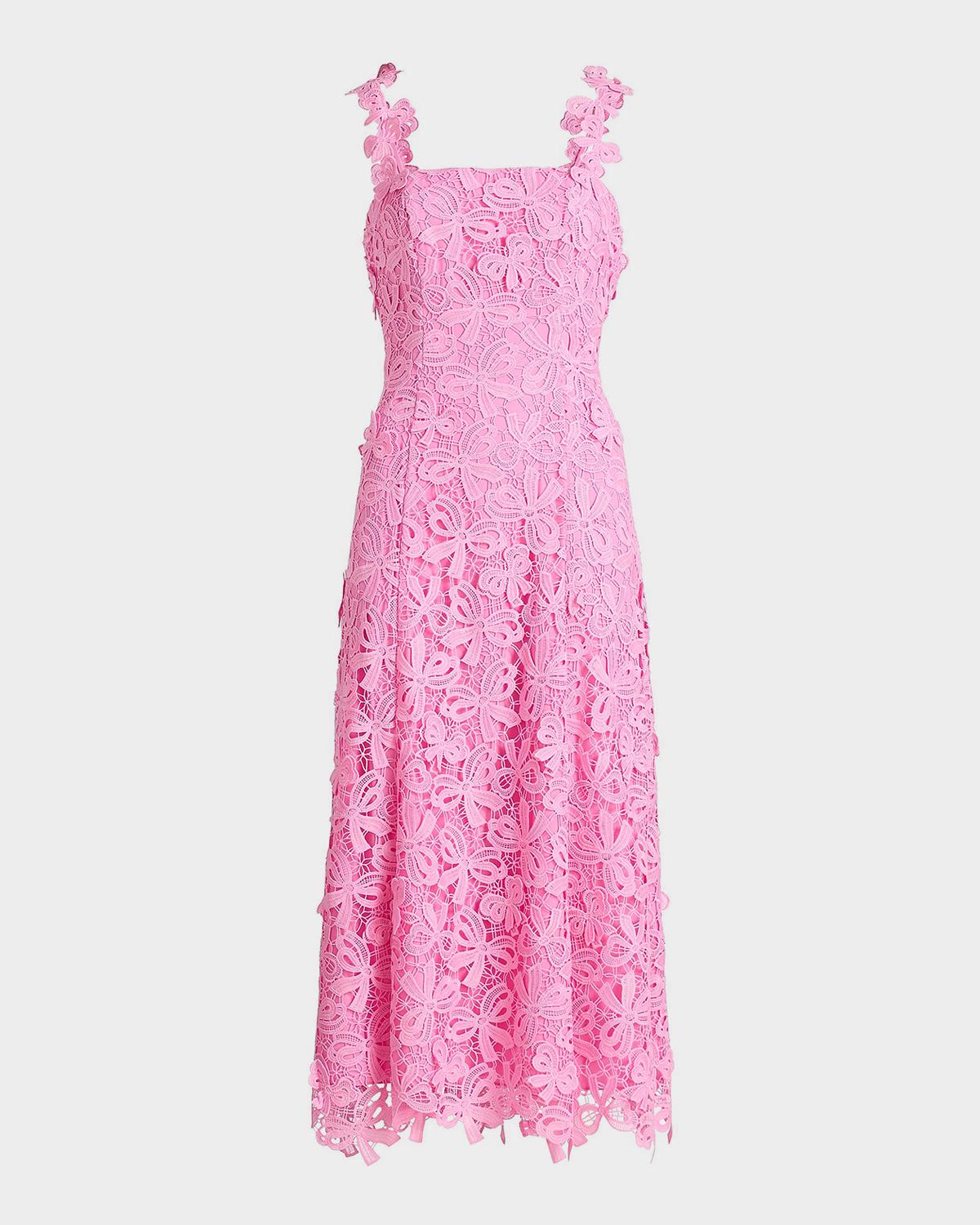 As It May Gabrielle Floral Lace Midi-Dress