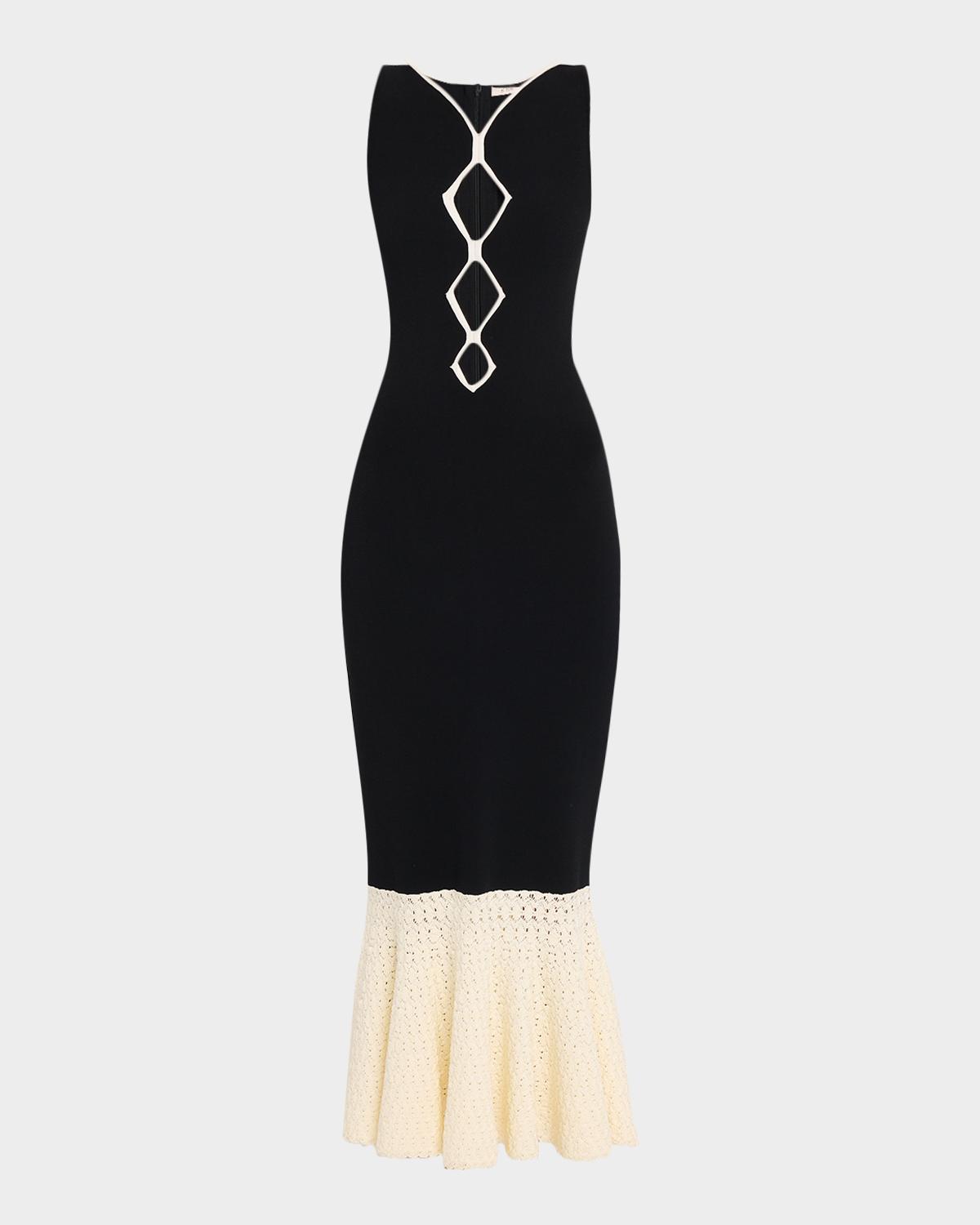 Et Ochs Maude Crochet-Hem Knit Midi Dress