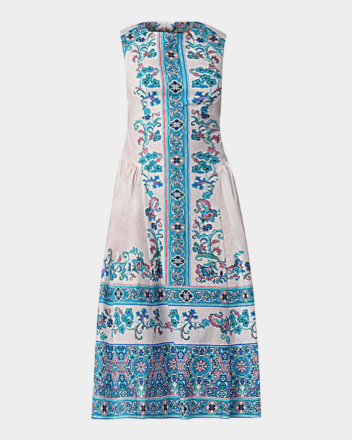 Shoshanna Adele Floral-Print Stretch Cotton Midi Dress