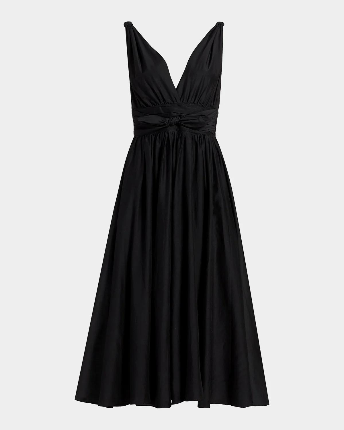 Ungaro Josie Sleeveless Cotton-Silk Midi Dress
