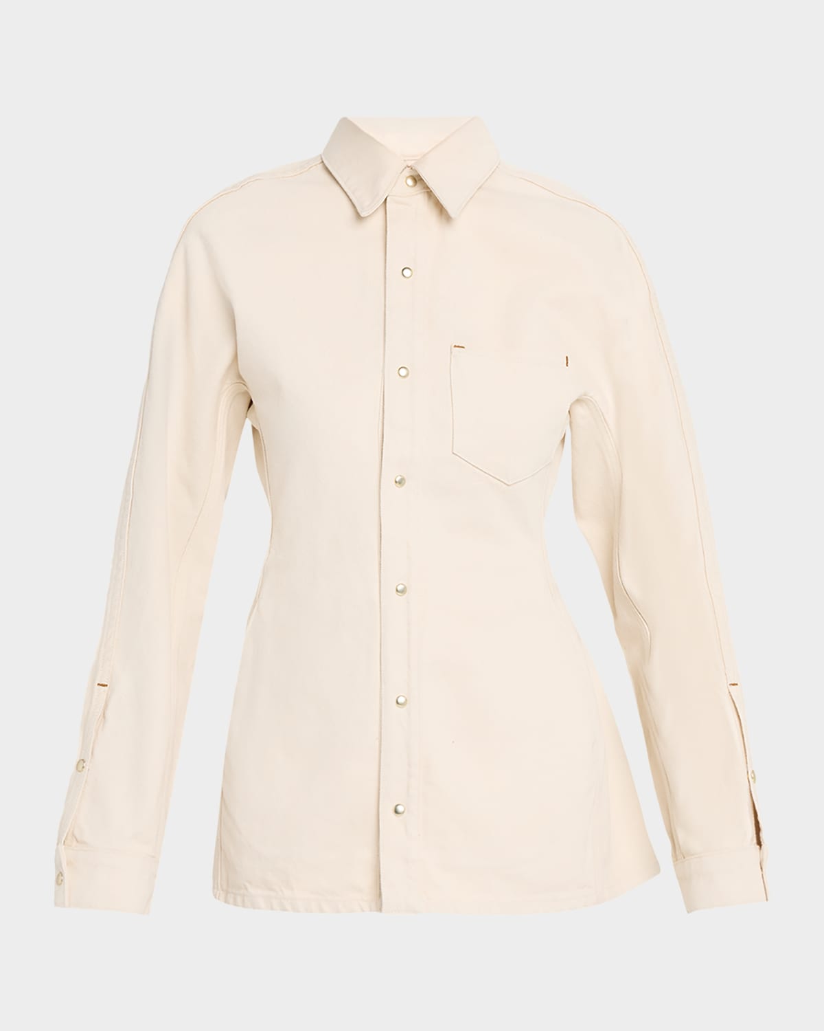 Ossou Cinch ong-Sleeve Denim Shirt | Thumbnail 7