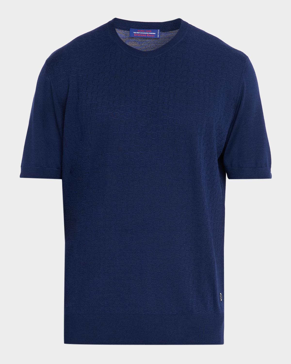 Stefano Ricci Men's Alpha Yarn Cashmere Short-Sleeve T-Shirt