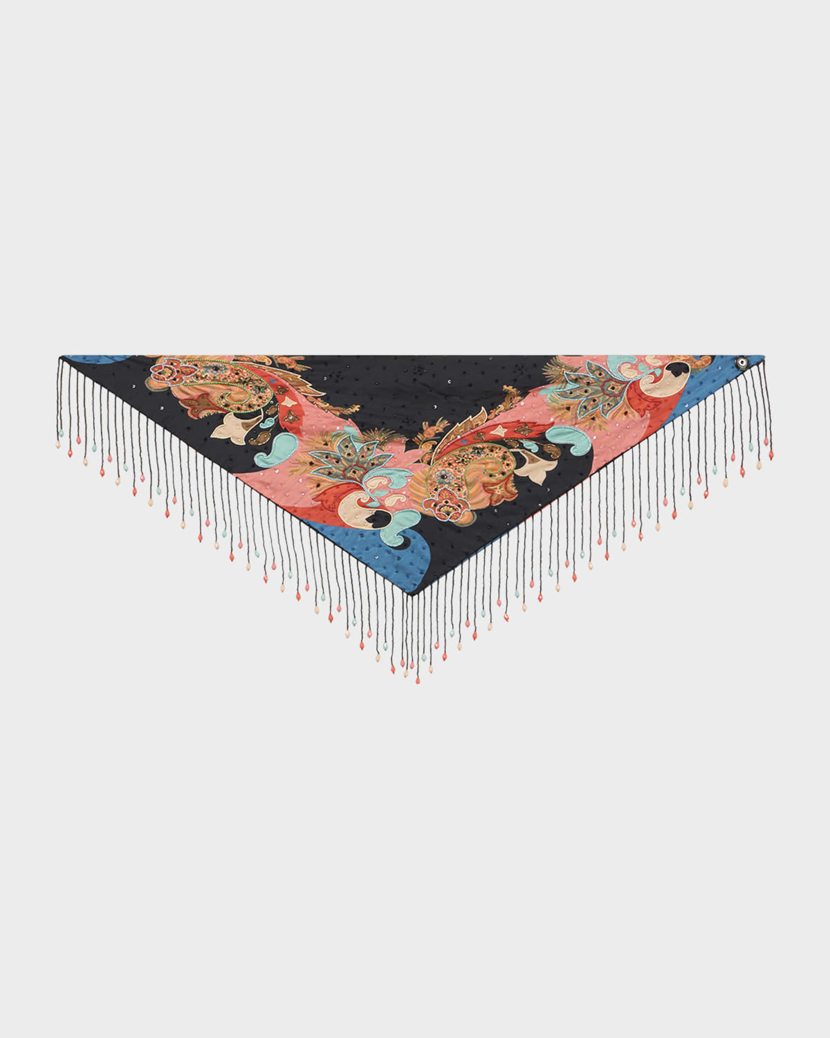 Etro Embroidered Paisley-Print Fringe Scarf | Thumbnail 4