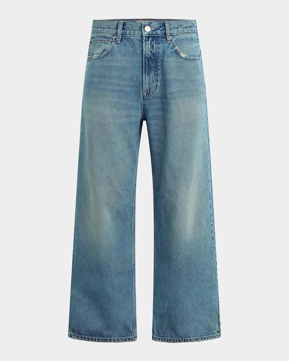 Hudson Men's Luca Faded Denim Wide-Leg Jeans