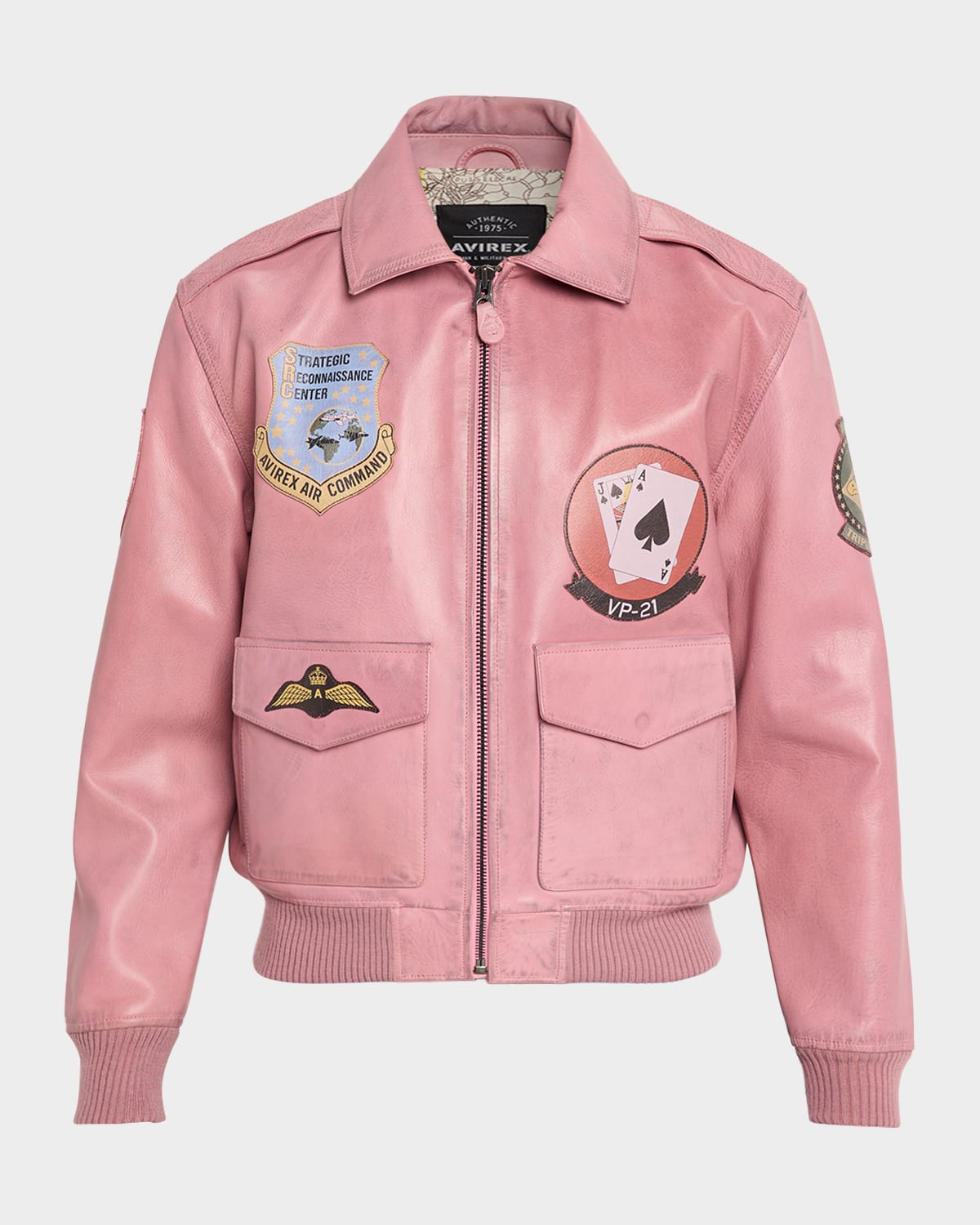 Men & apos;s Leather Flight Aviator Jacket