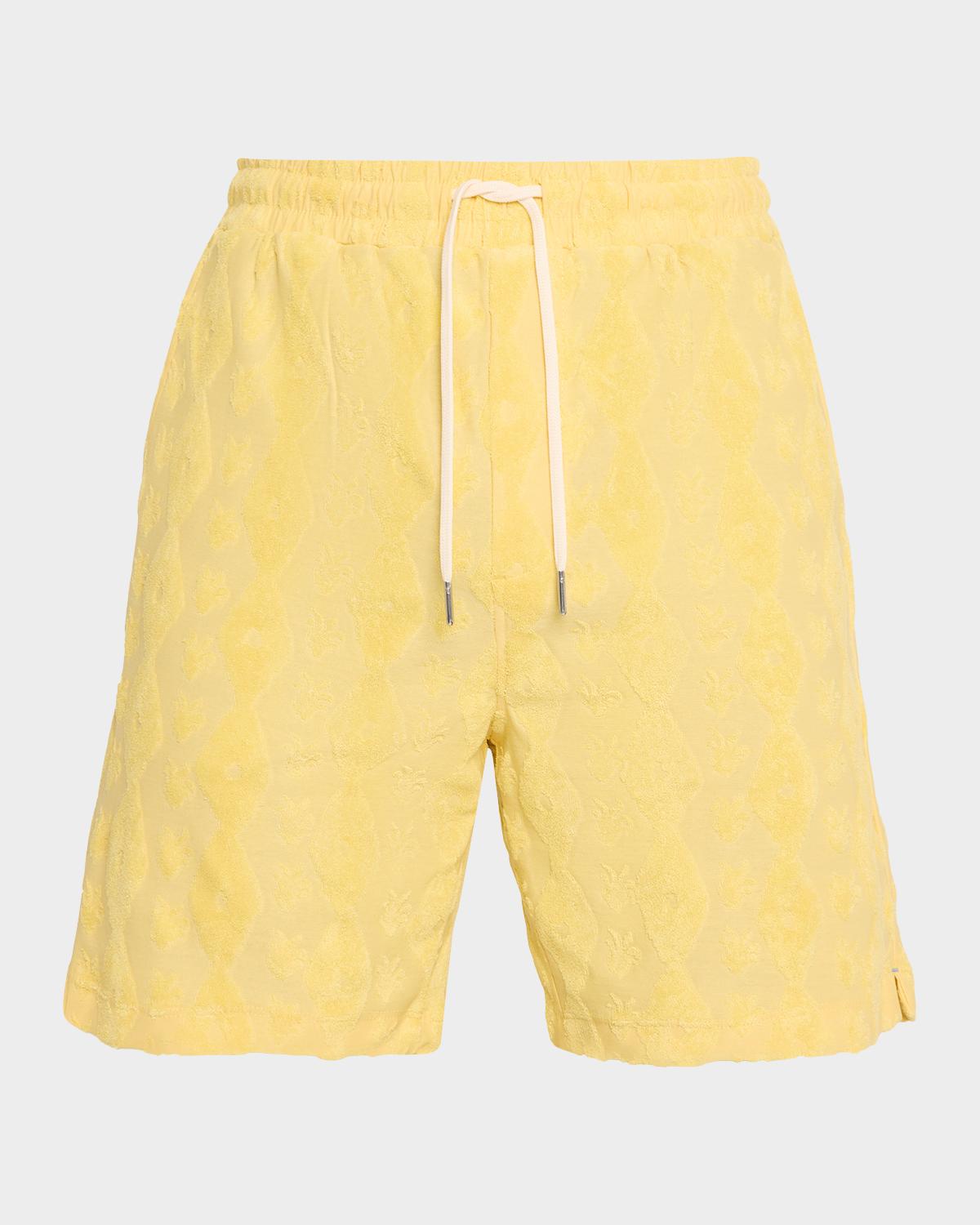 Scotch & Soda Men's Terry Jacquard Drawstring Shorts