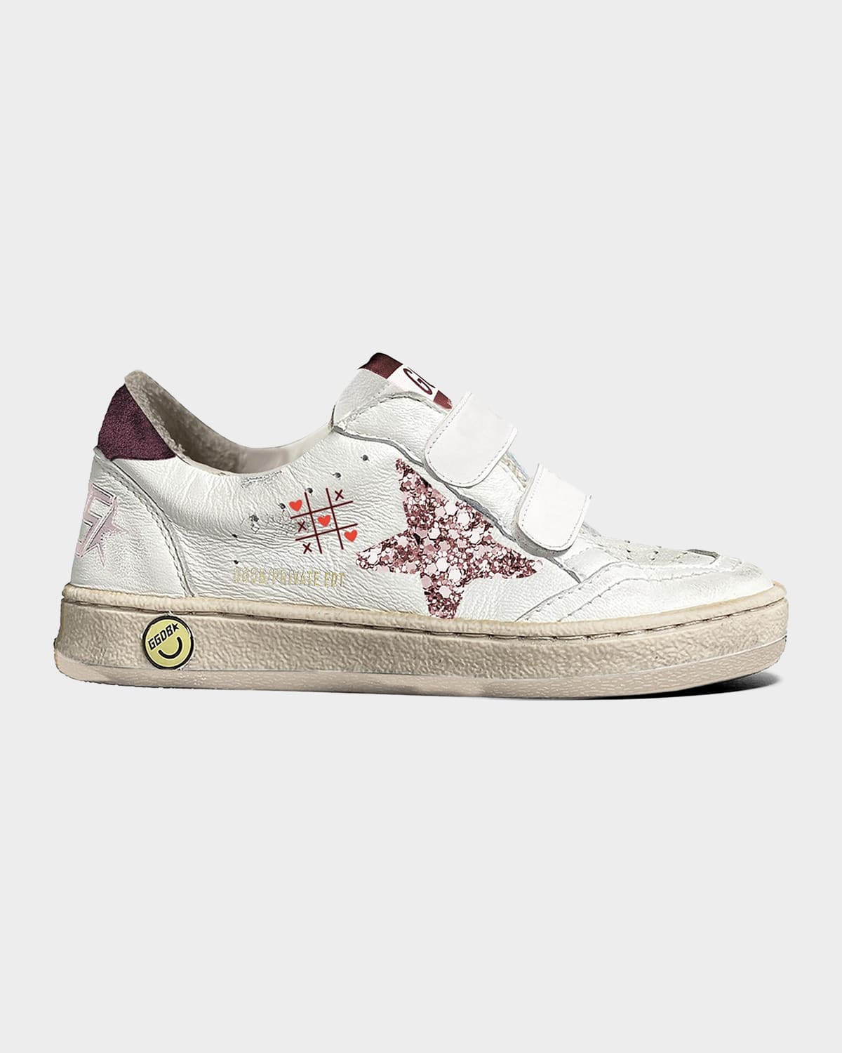 Golden Goose Girl 's Ballstar Leather Sneakers, Toddler/Kids