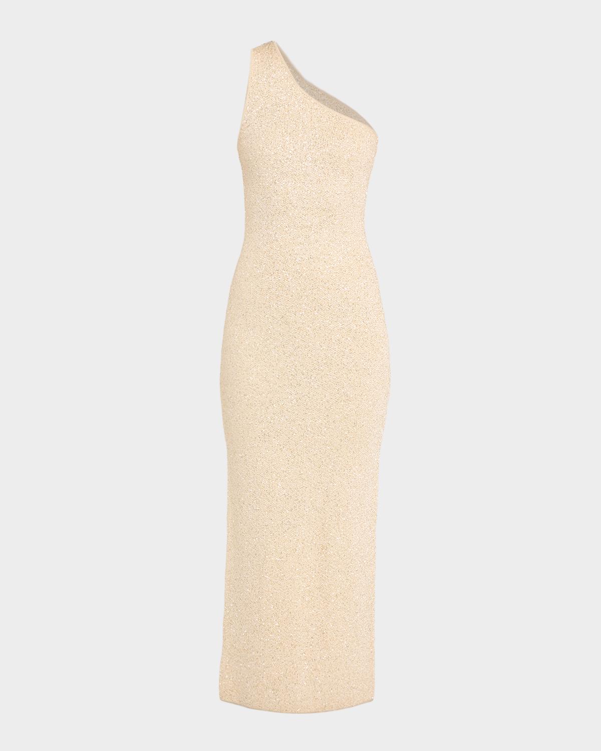 Toccin Roxbury Sequined Asymmetric Midi Dress