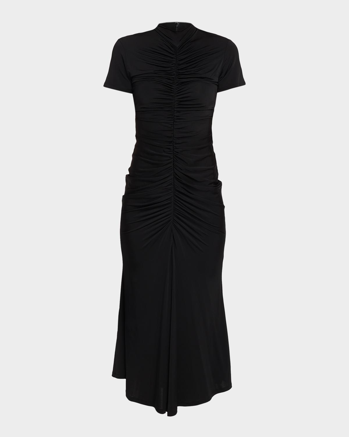 Toccin Gracelyn Ruched Mock-Neck Dress