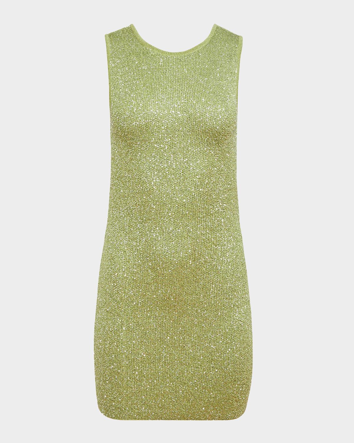 Toccin Alaina Sequined Knit Mini Dress