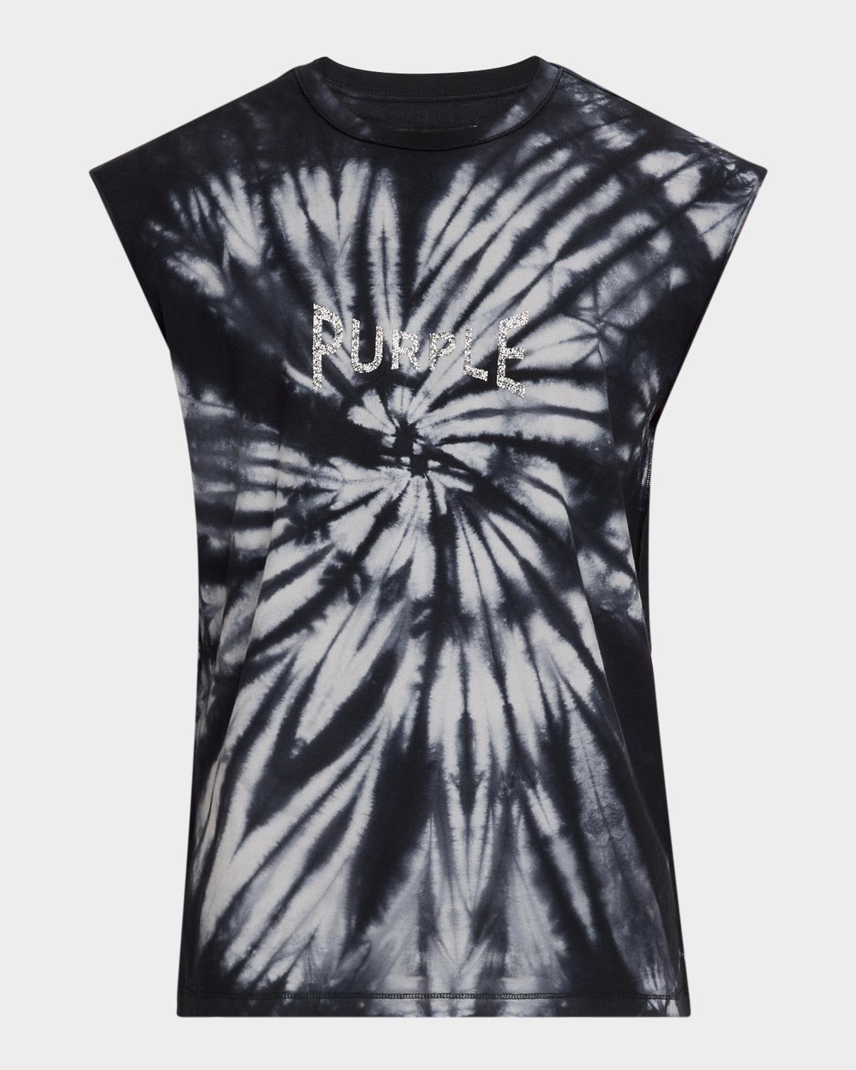 PURPLE Men's Tie-Dye Sleeveless Tank Top