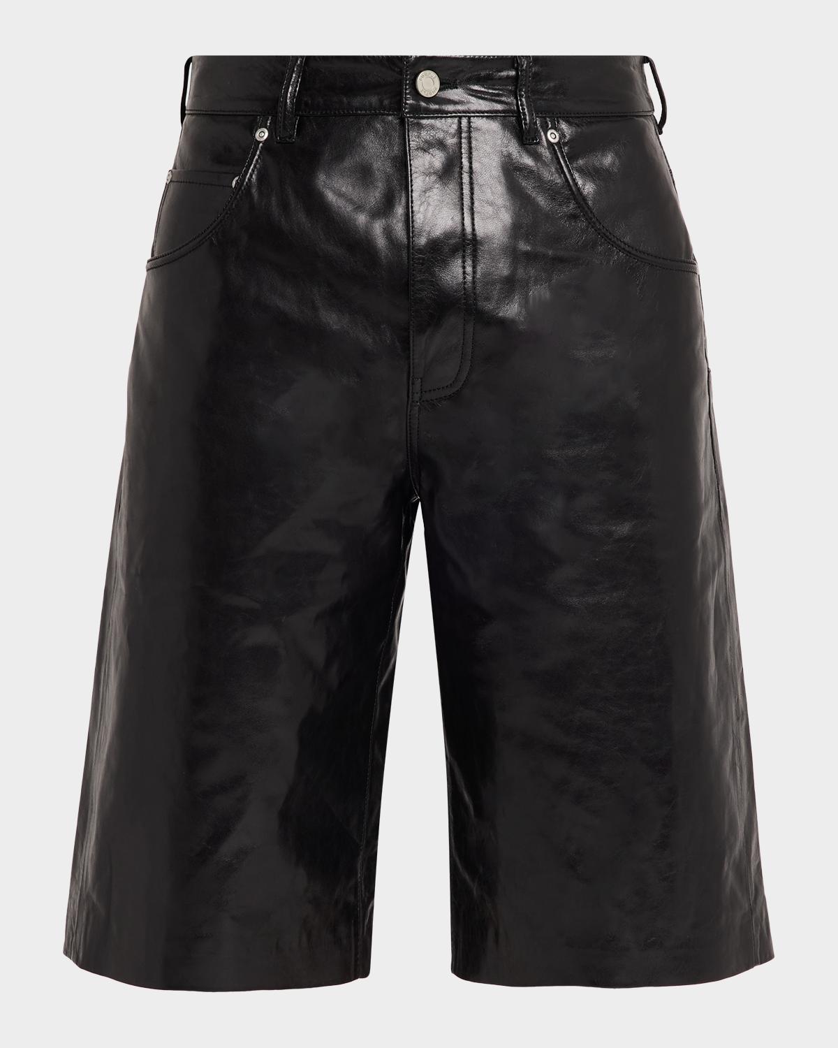 PURPLE Men's Leather Track Shorts
